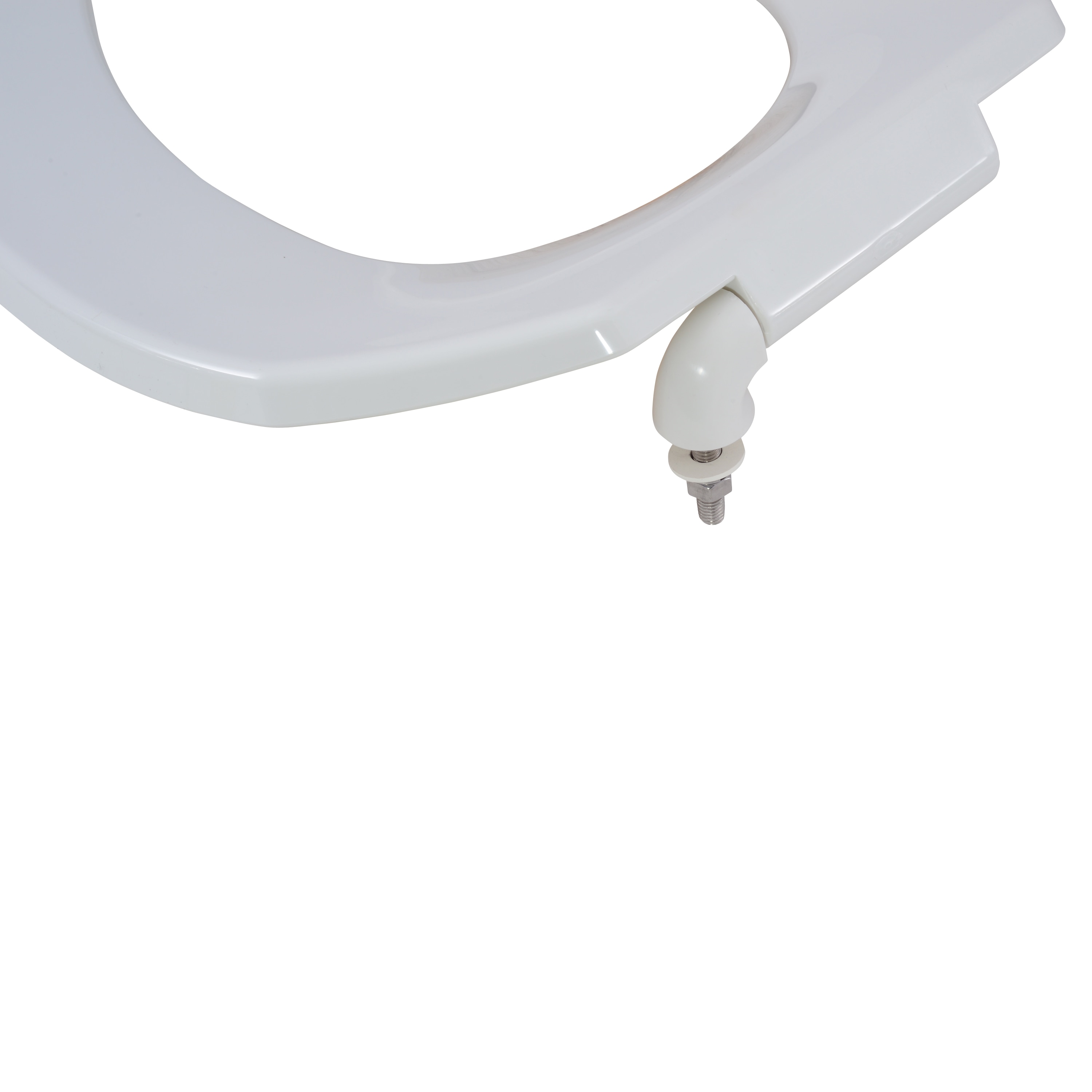 Asiento de inodoro alargado de plástico blanco EZ-FLO 65913