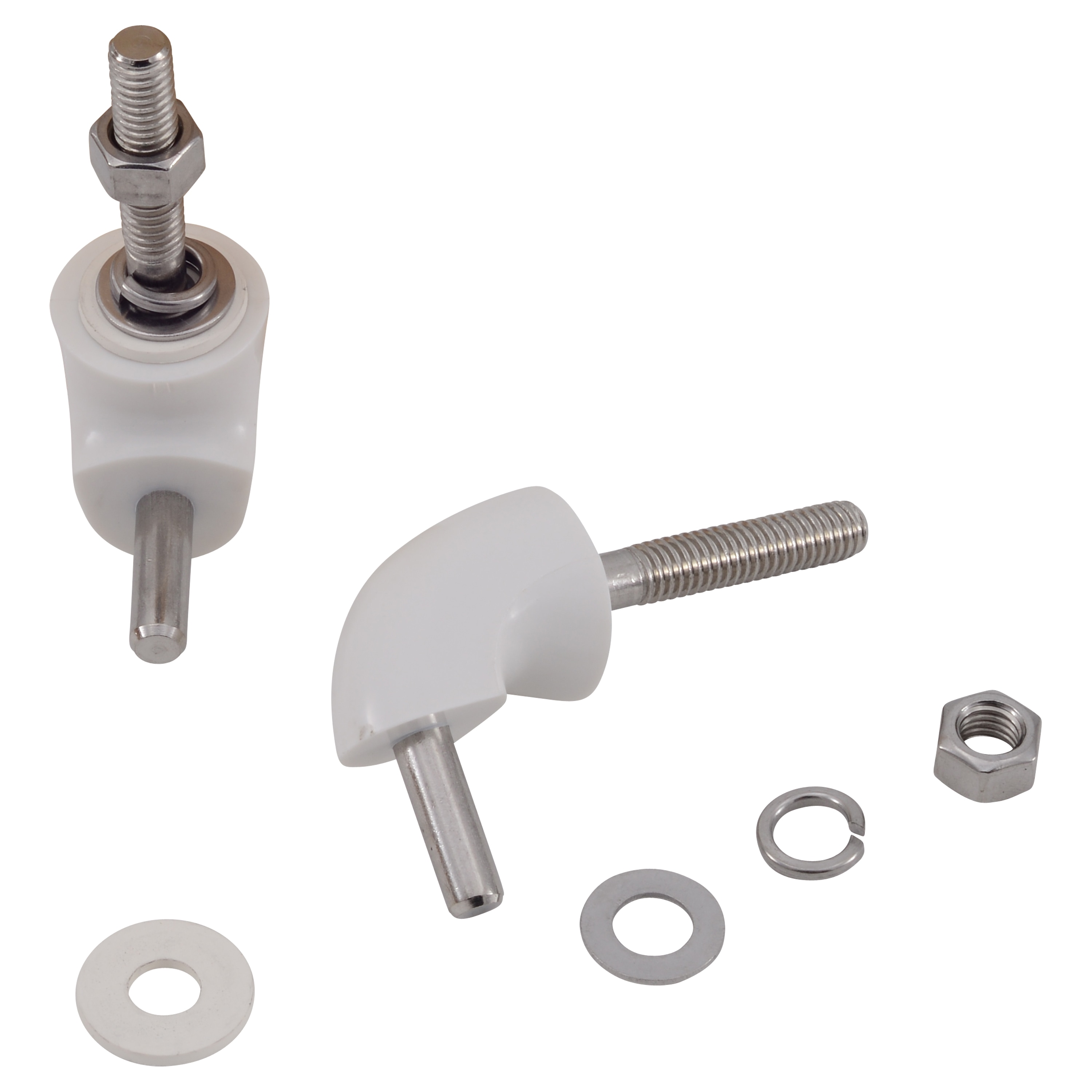 Asiento de inodoro alargado de plástico blanco EZ-FLO 65913