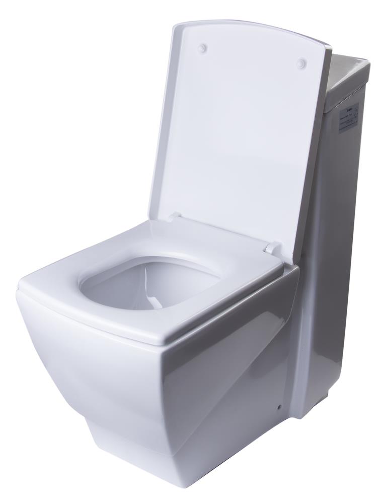 Asiento de Inodoro Blanco Alargado de Plástico con Cierre Suave EAGO R-336SEAT