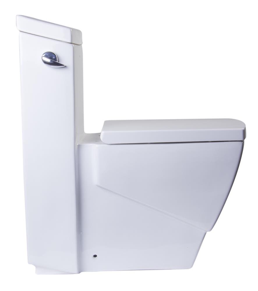 Asiento de Inodoro Blanco Alargado de Plástico con Cierre Suave EAGO R-336SEAT