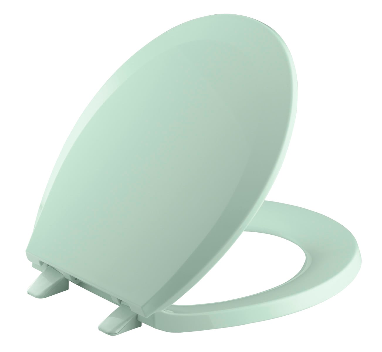 Asiento de baño redondo de plástico en color verde menta KOHLER Lustra