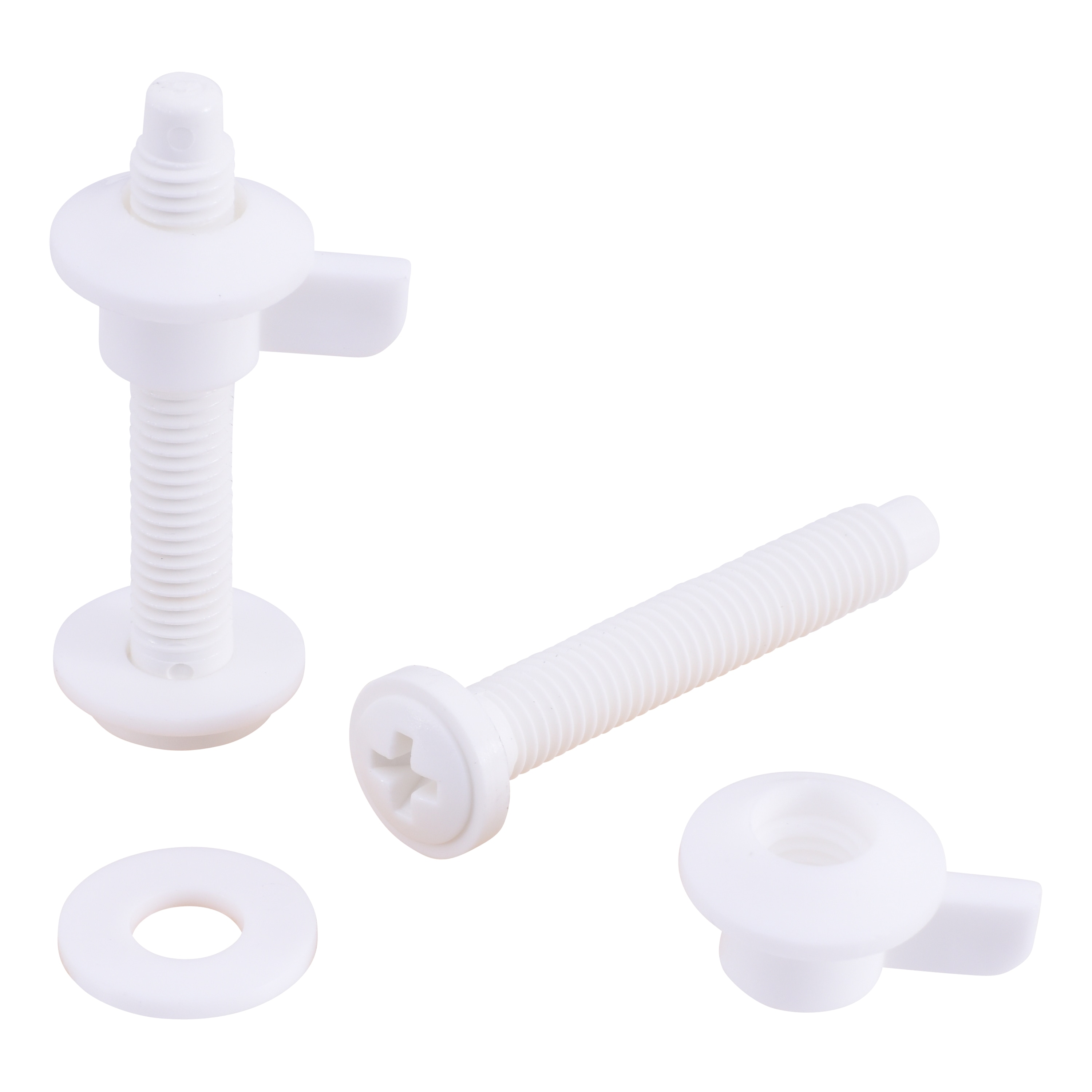 Asiento de inodoro alargado de madera blanco EZ-FLO 65934