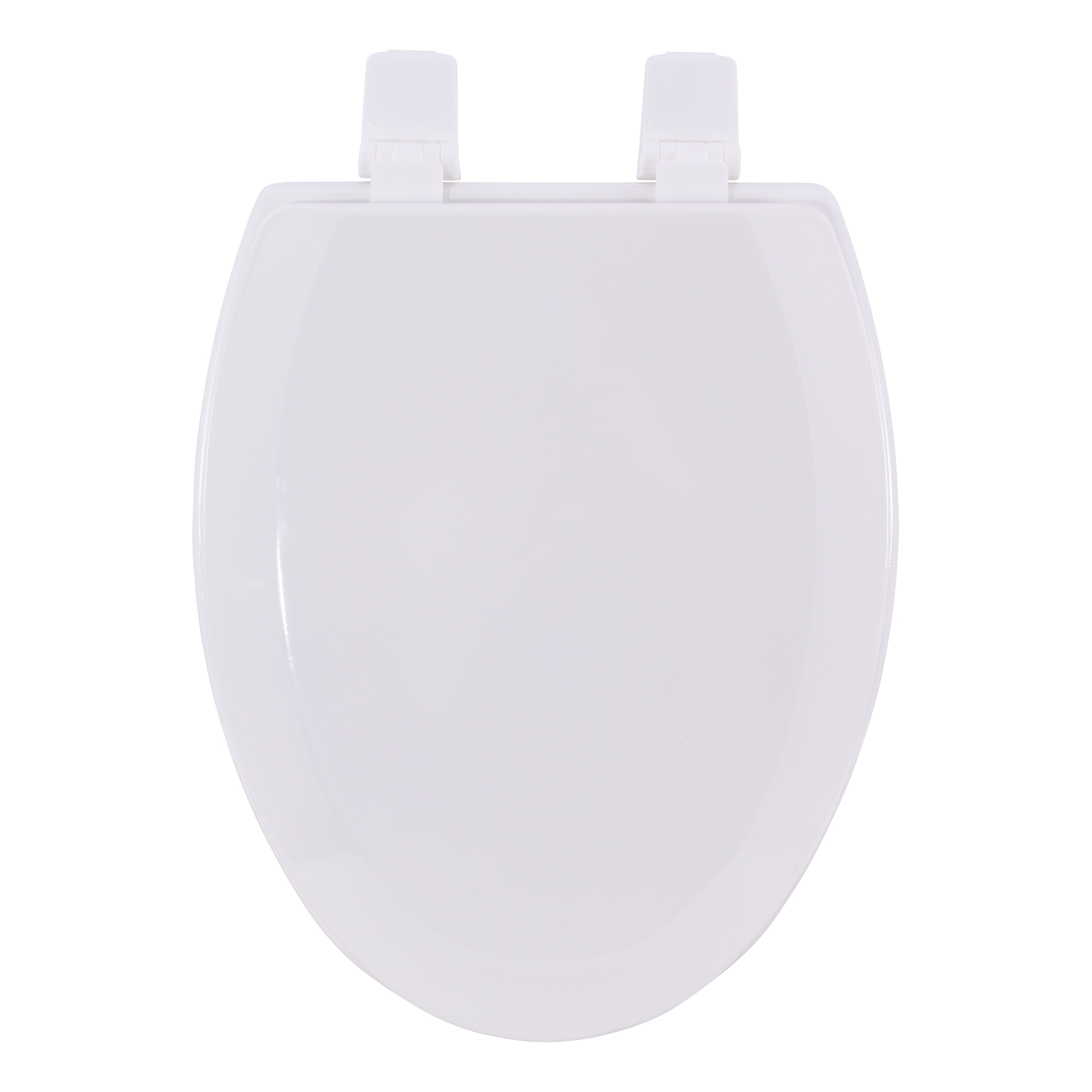 Asiento de inodoro alargado de madera blanco EZ-FLO 65934
