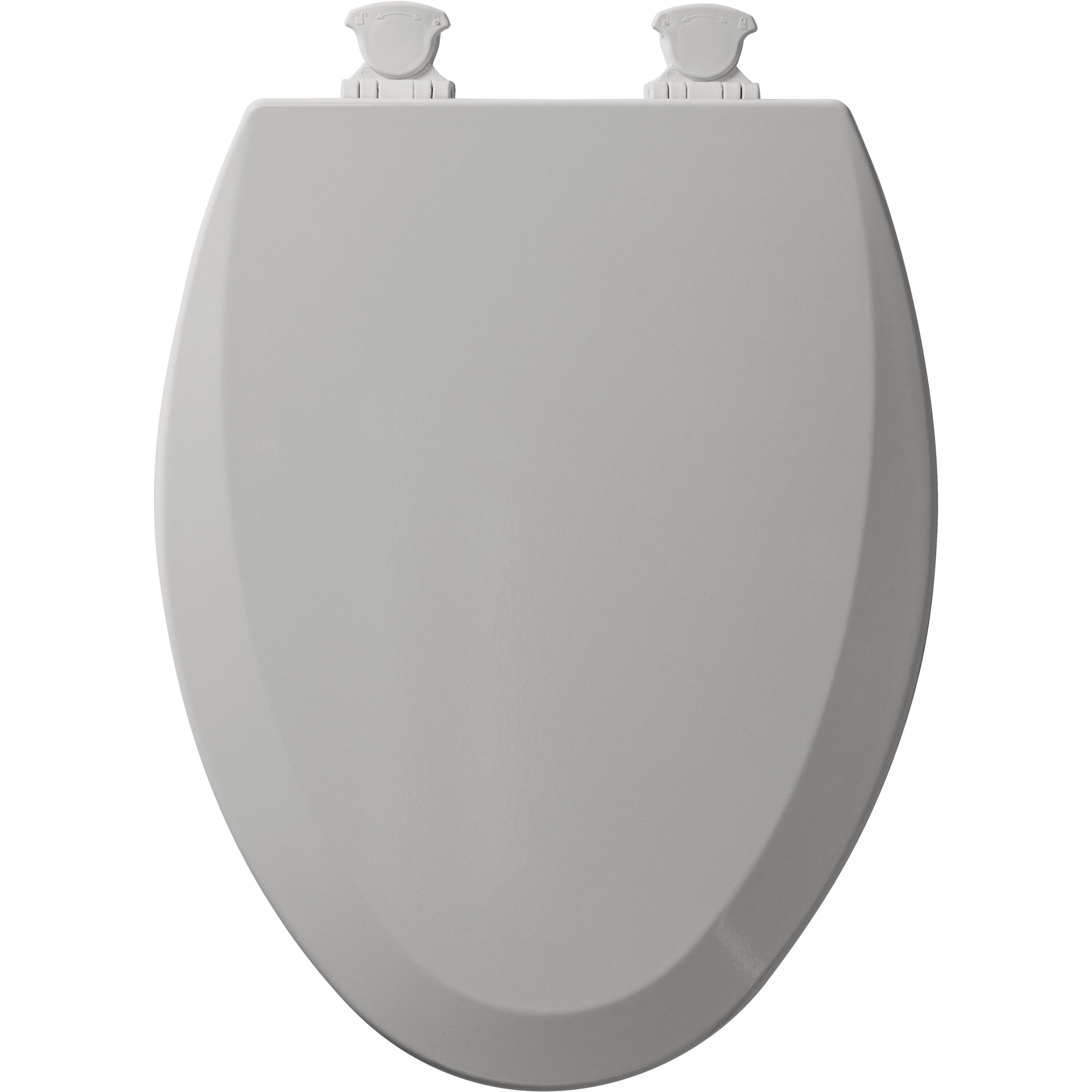 Asiento de baño alargado de madera plateada de limpieza fácil Bemis 1500EC 162