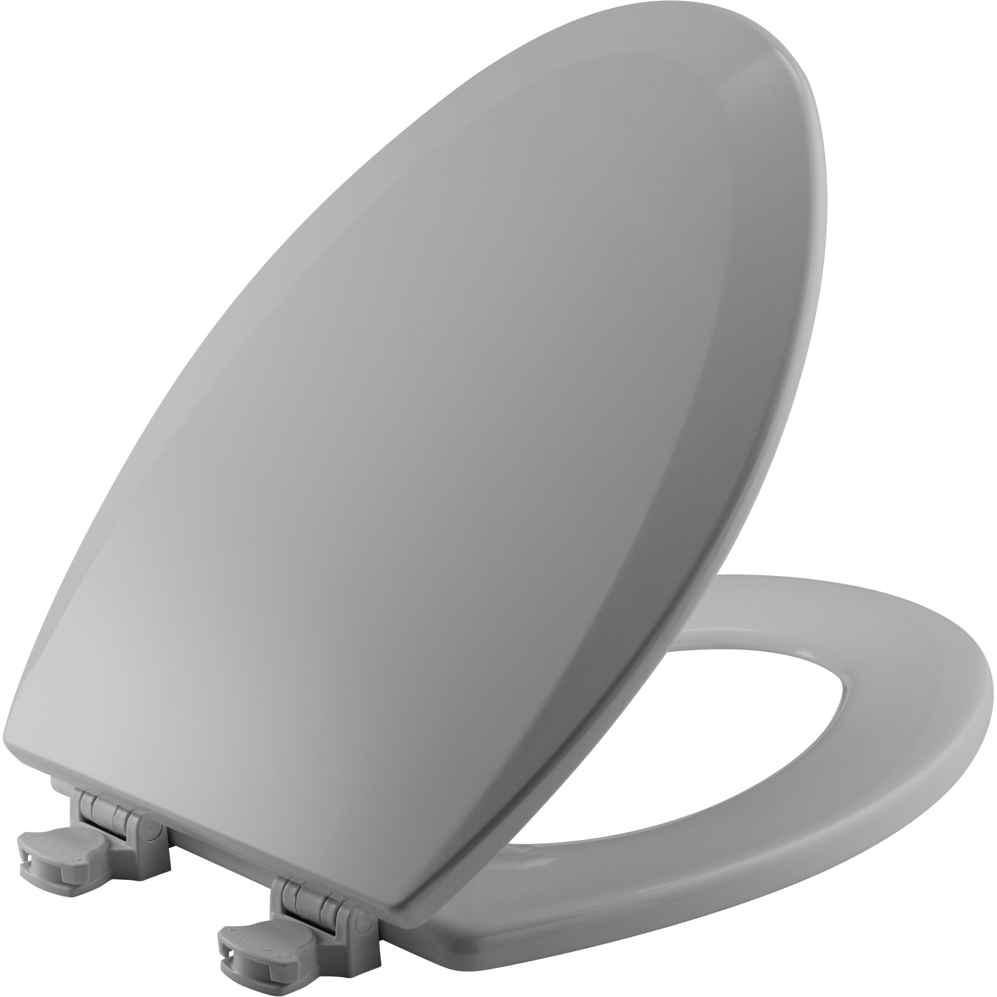 Asiento de baño alargado de madera plateada de limpieza fácil Bemis 1500EC 162