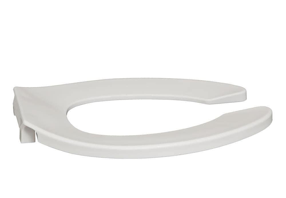 Asiento de plástico alargado para inodoro en color blanco Centoco DS550STSCC-001