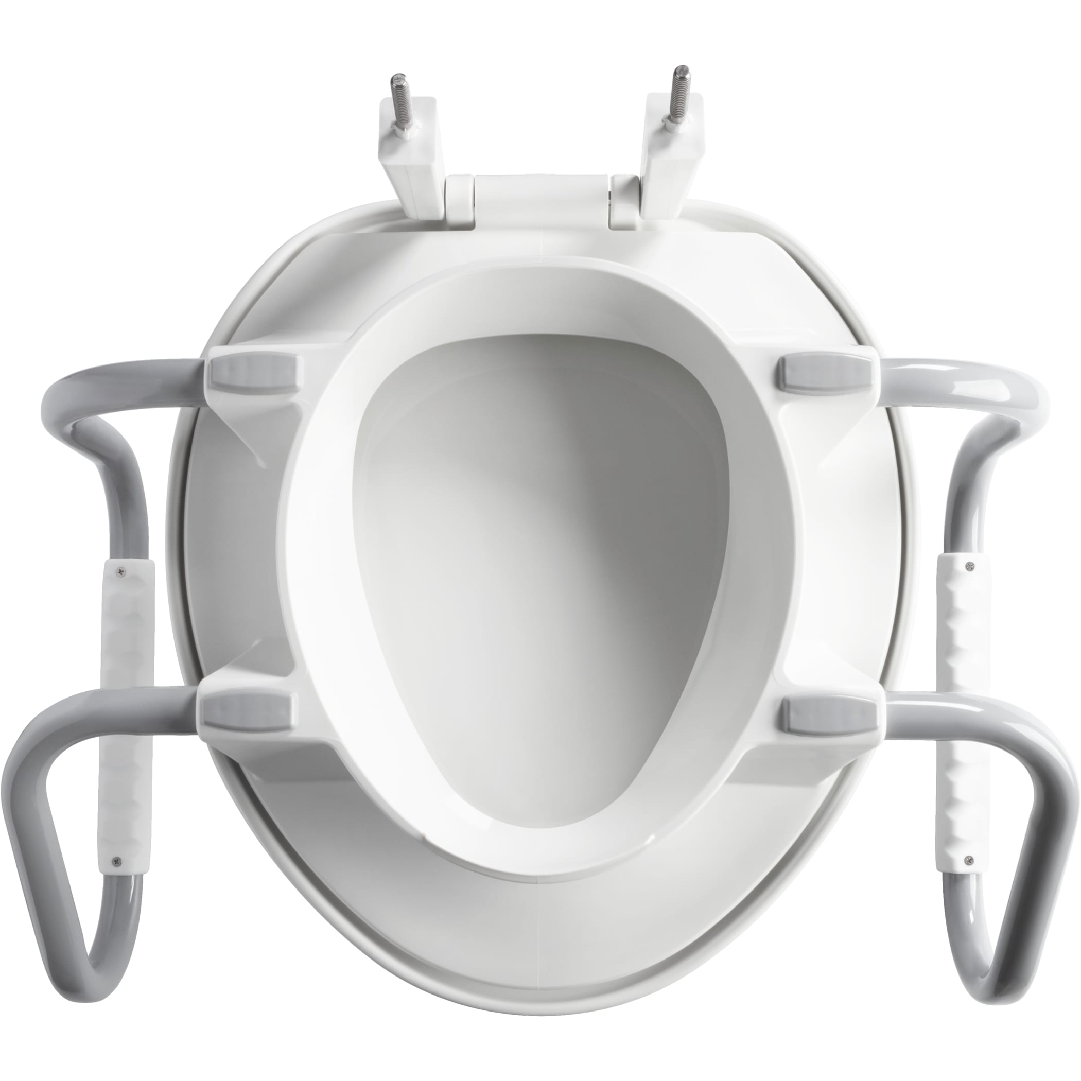 Asiento de inodoro redondo de plástico blanco elevado de 3" Bemis Assurance