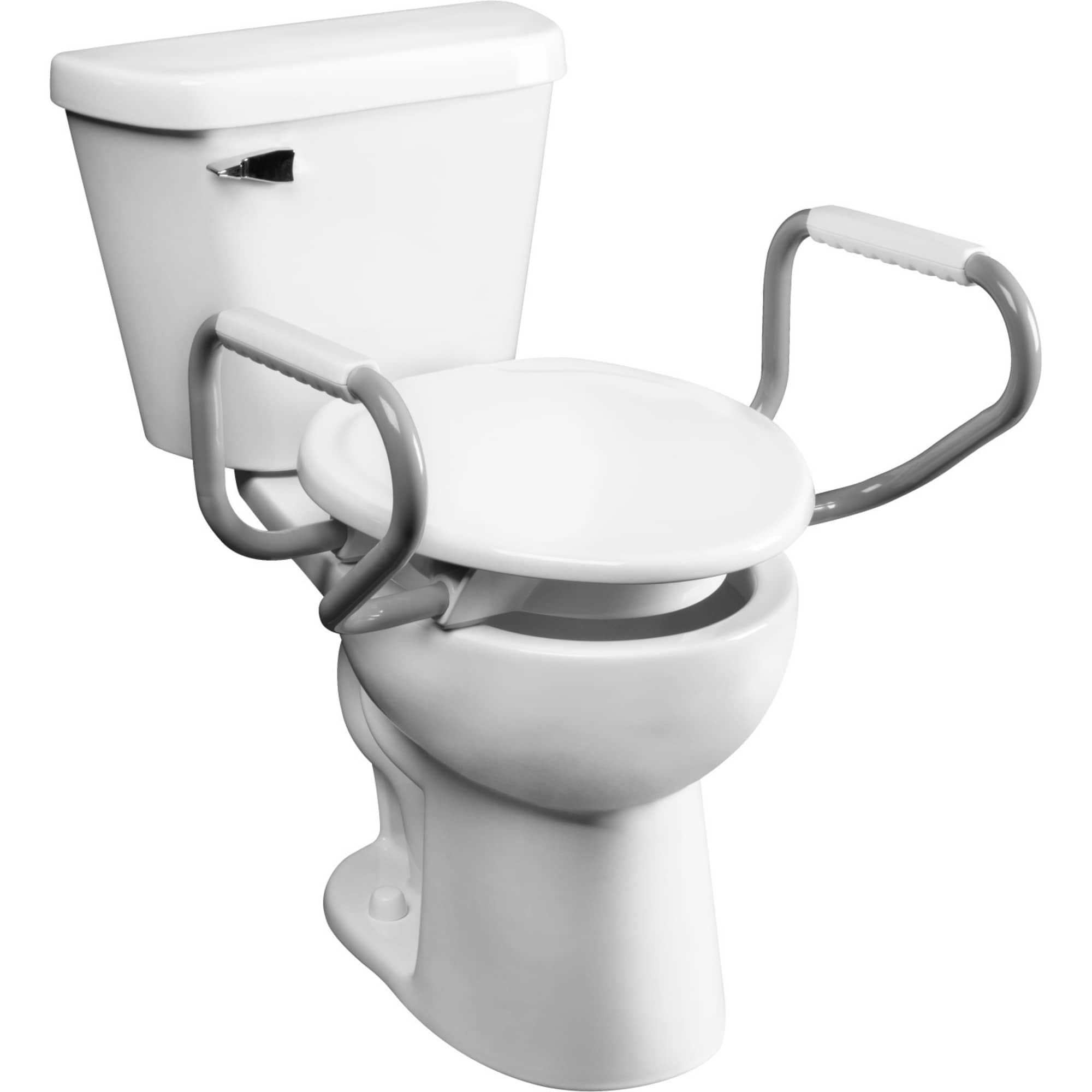 Asiento de inodoro redondo de plástico blanco elevado de 3" Bemis Assurance