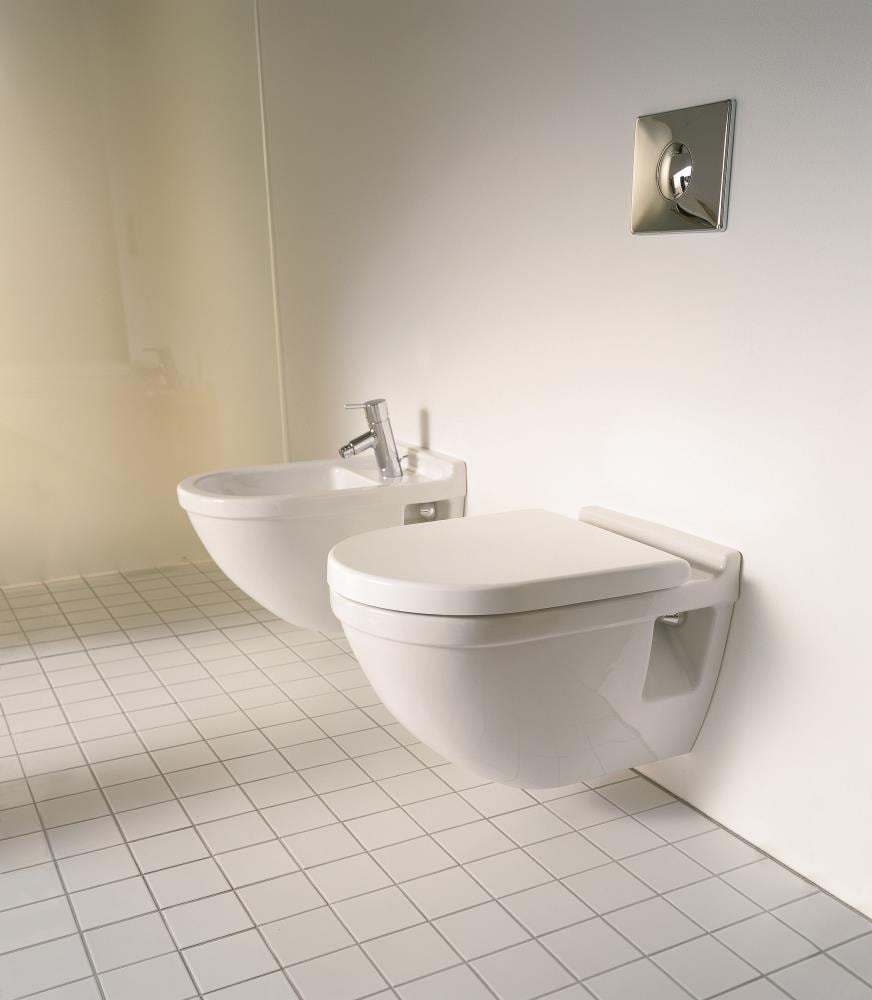 Asiento de inodoro alargado de plástico blanco Duravit Starck 3