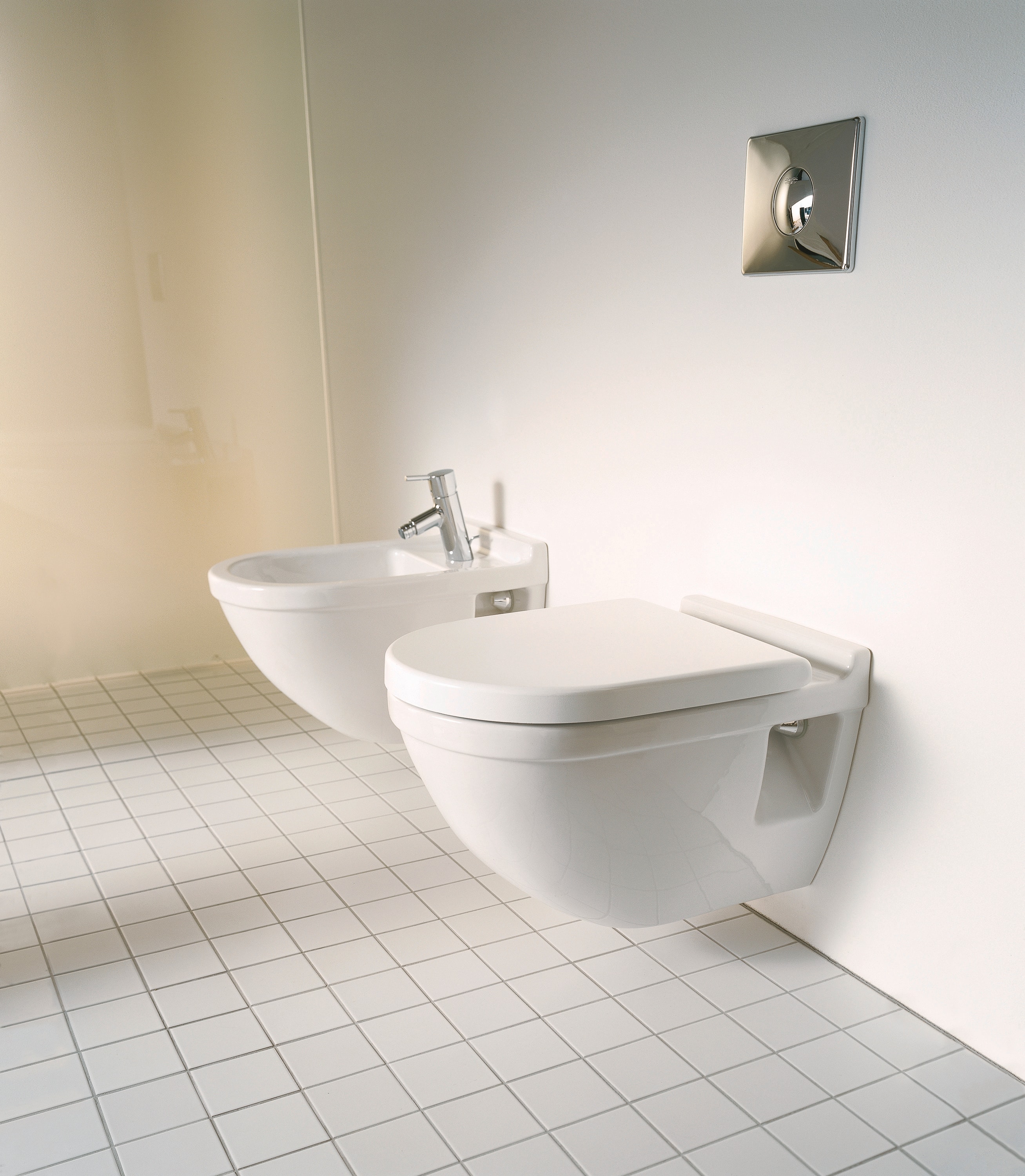 Asiento de inodoro alargado de plástico blanco Duravit Starck 3