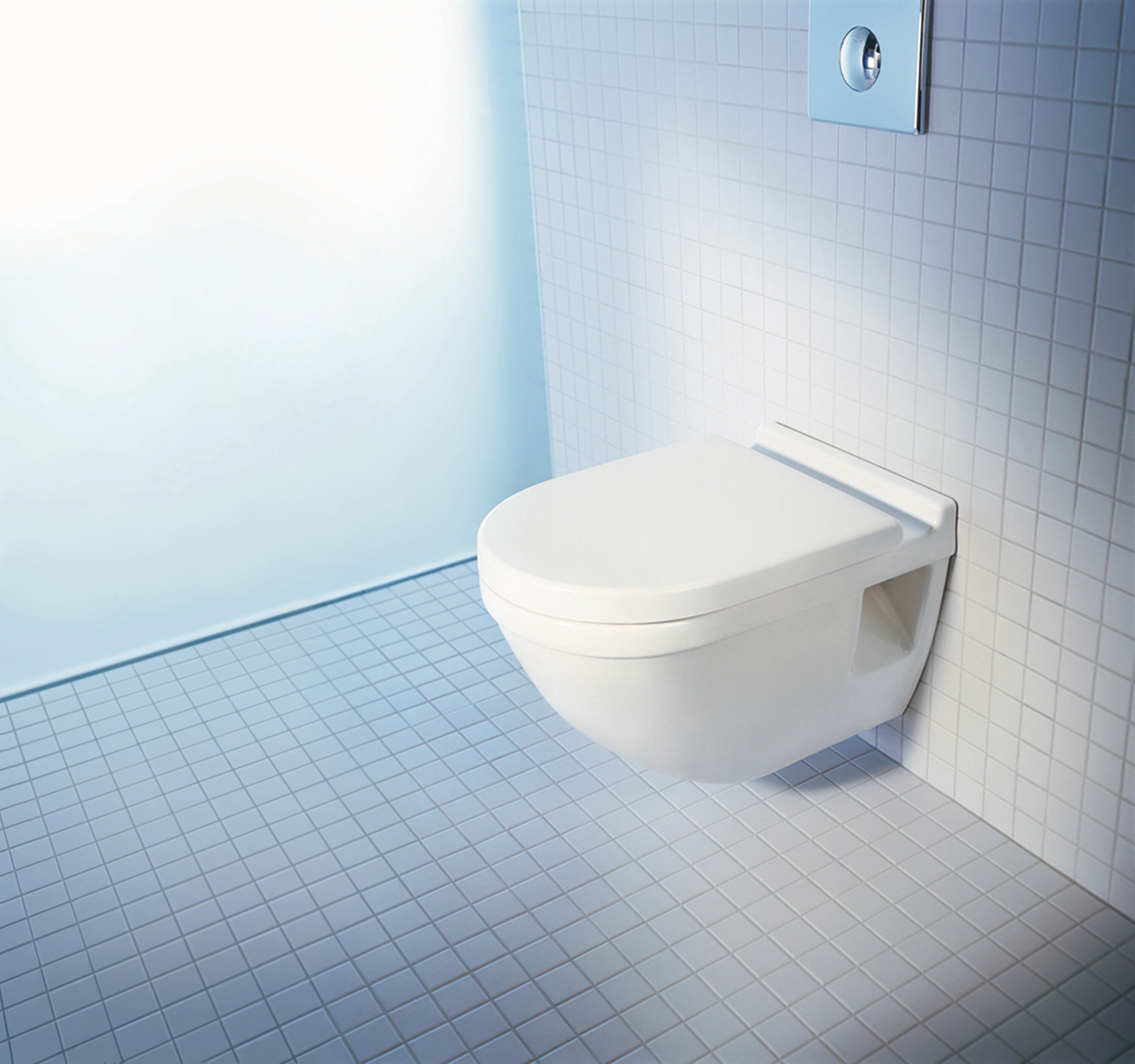 Asiento de inodoro alargado de plástico blanco Duravit Starck 3