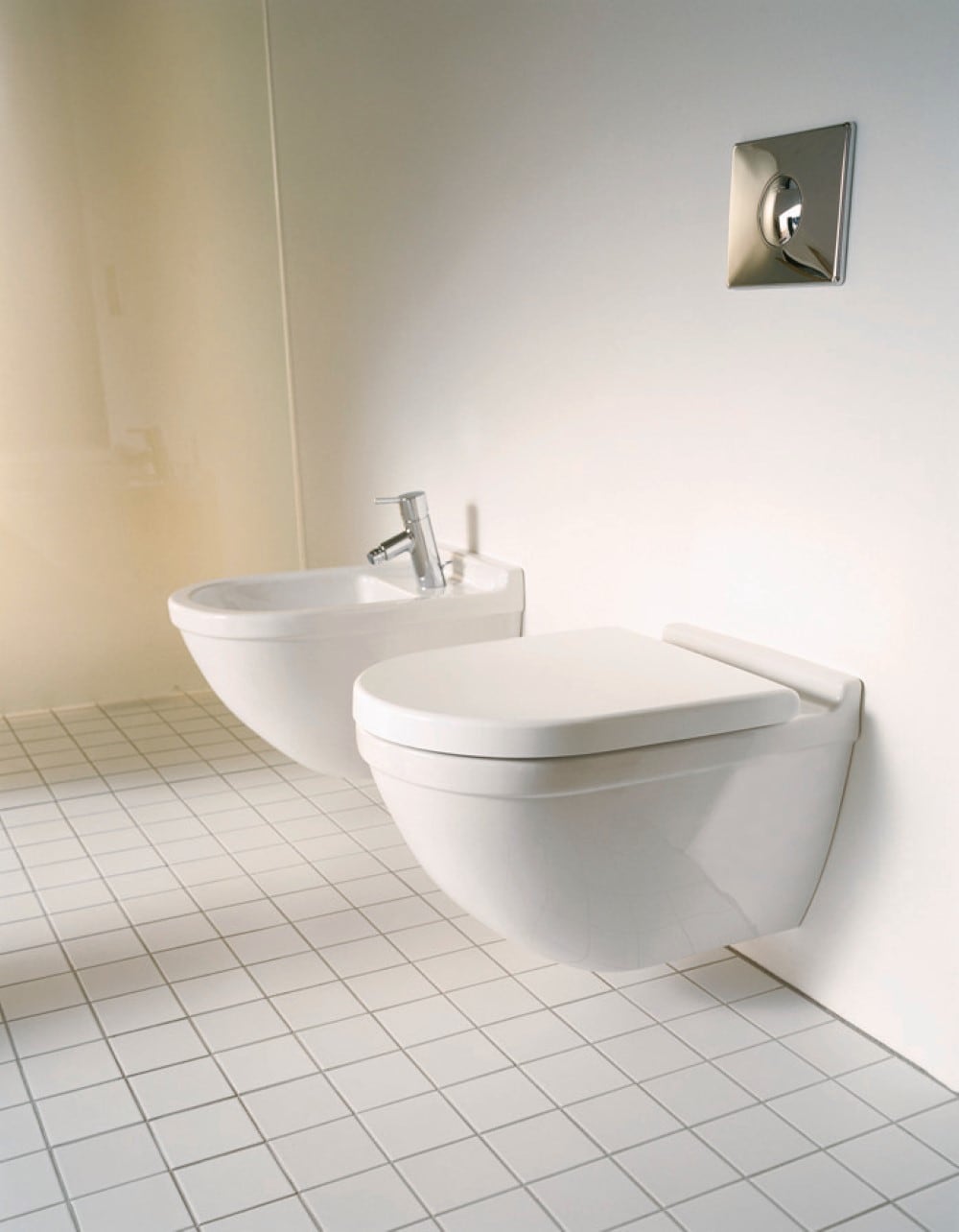 Asiento de inodoro alargado de plástico blanco Duravit Starck 3