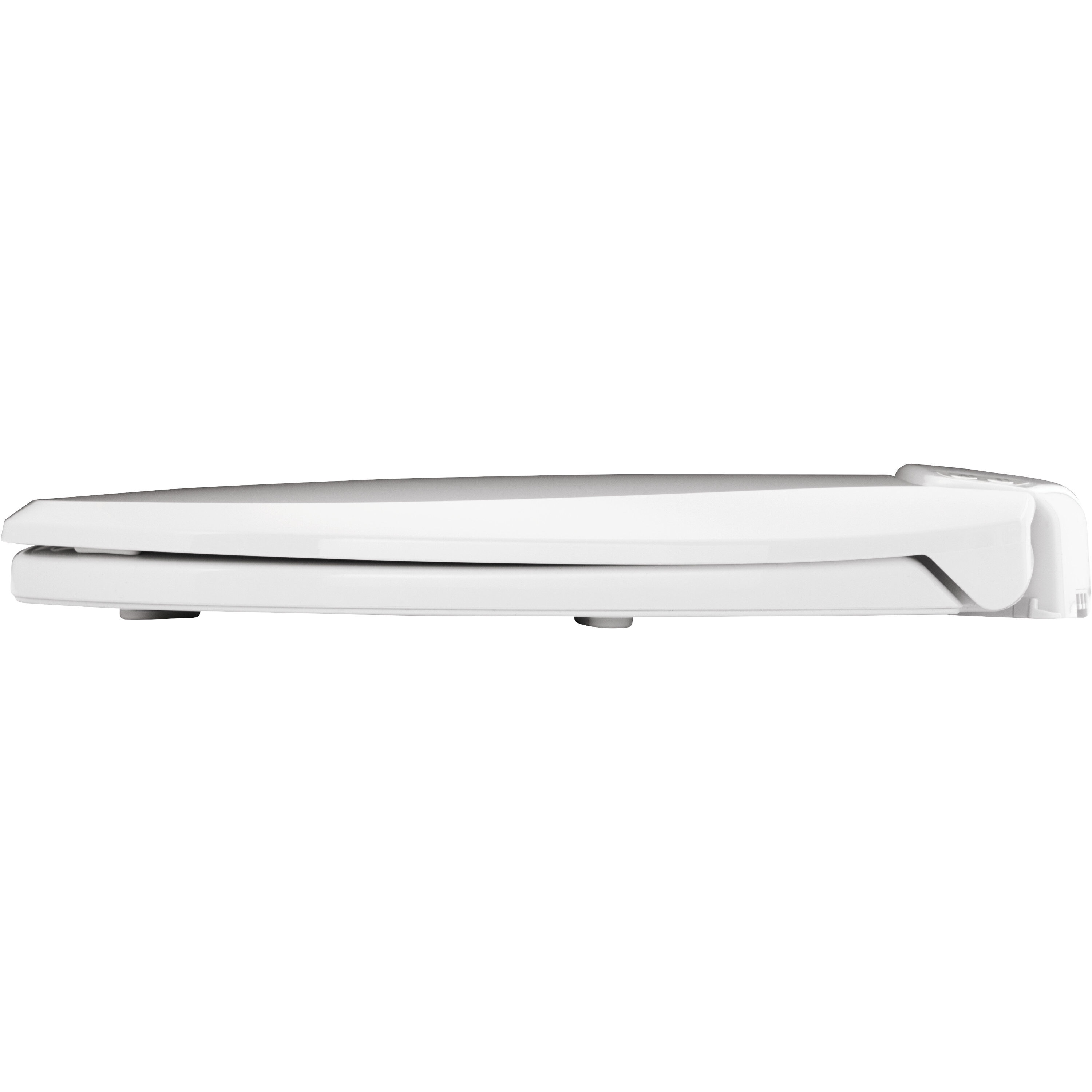 Asiento de baño redondo blanco de plástico Radiance Bemis con cierre suave y calentador.