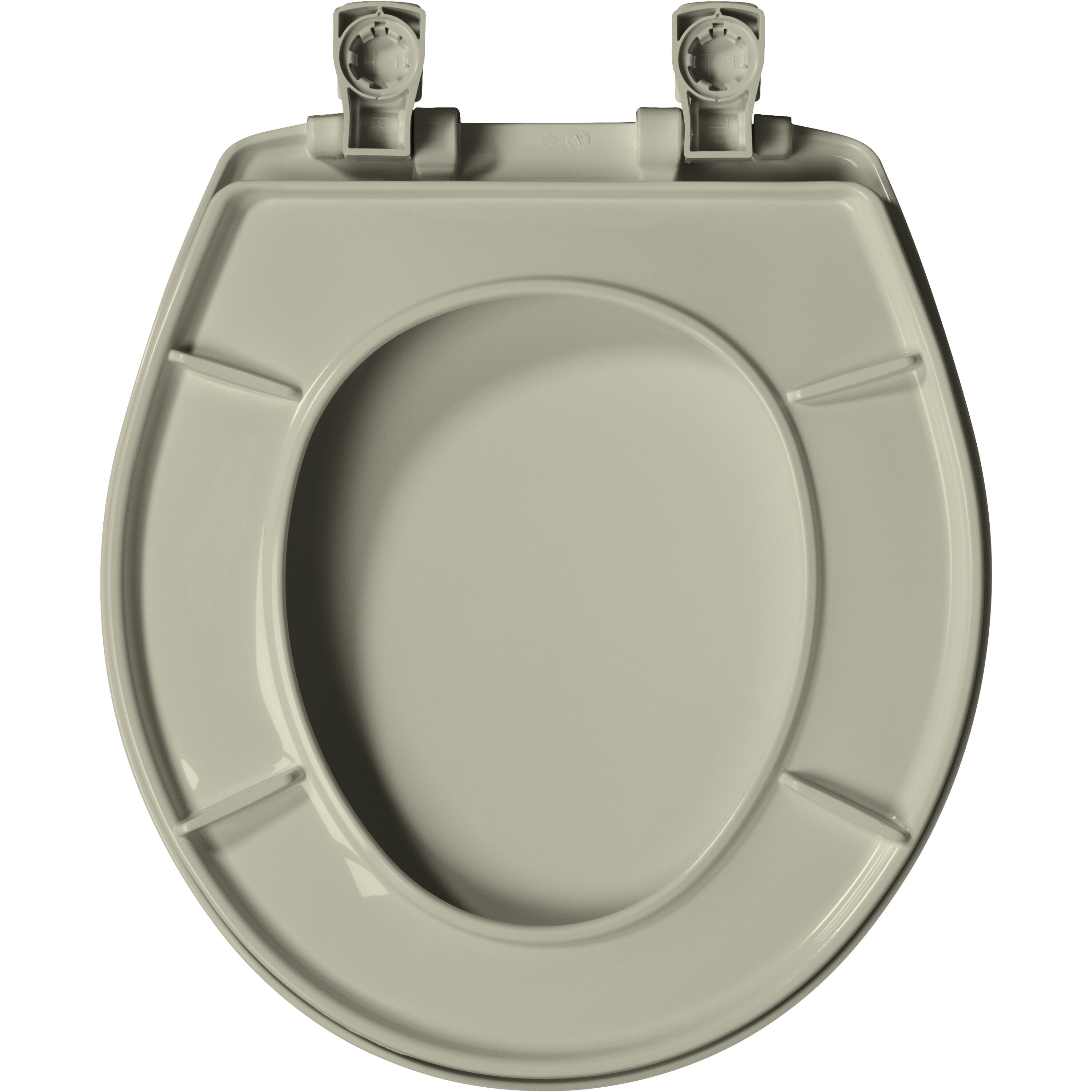 Asiento de baño redondo de plástico suave con cierre lento 730SLEC 006 de Bemis