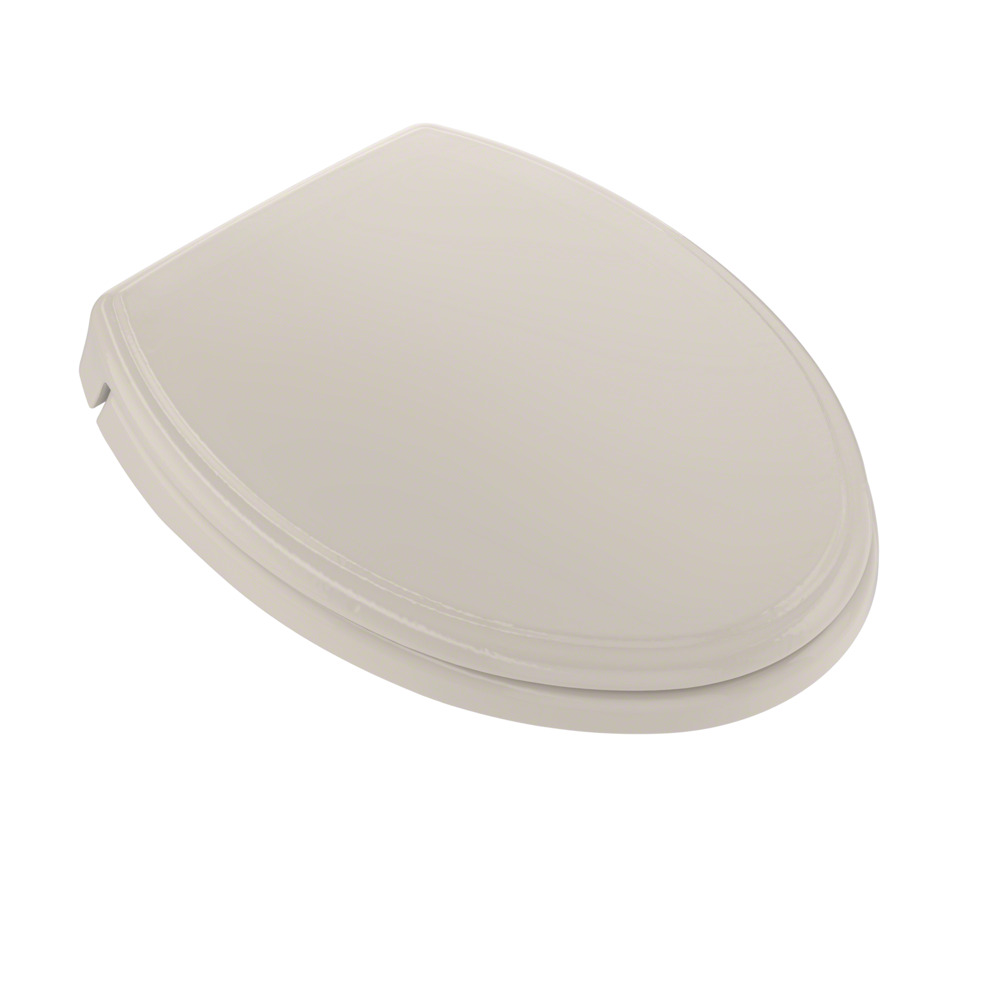 Asiento de baño alargado de plástico con cierre suave en color hueso TOTO SS154-03.