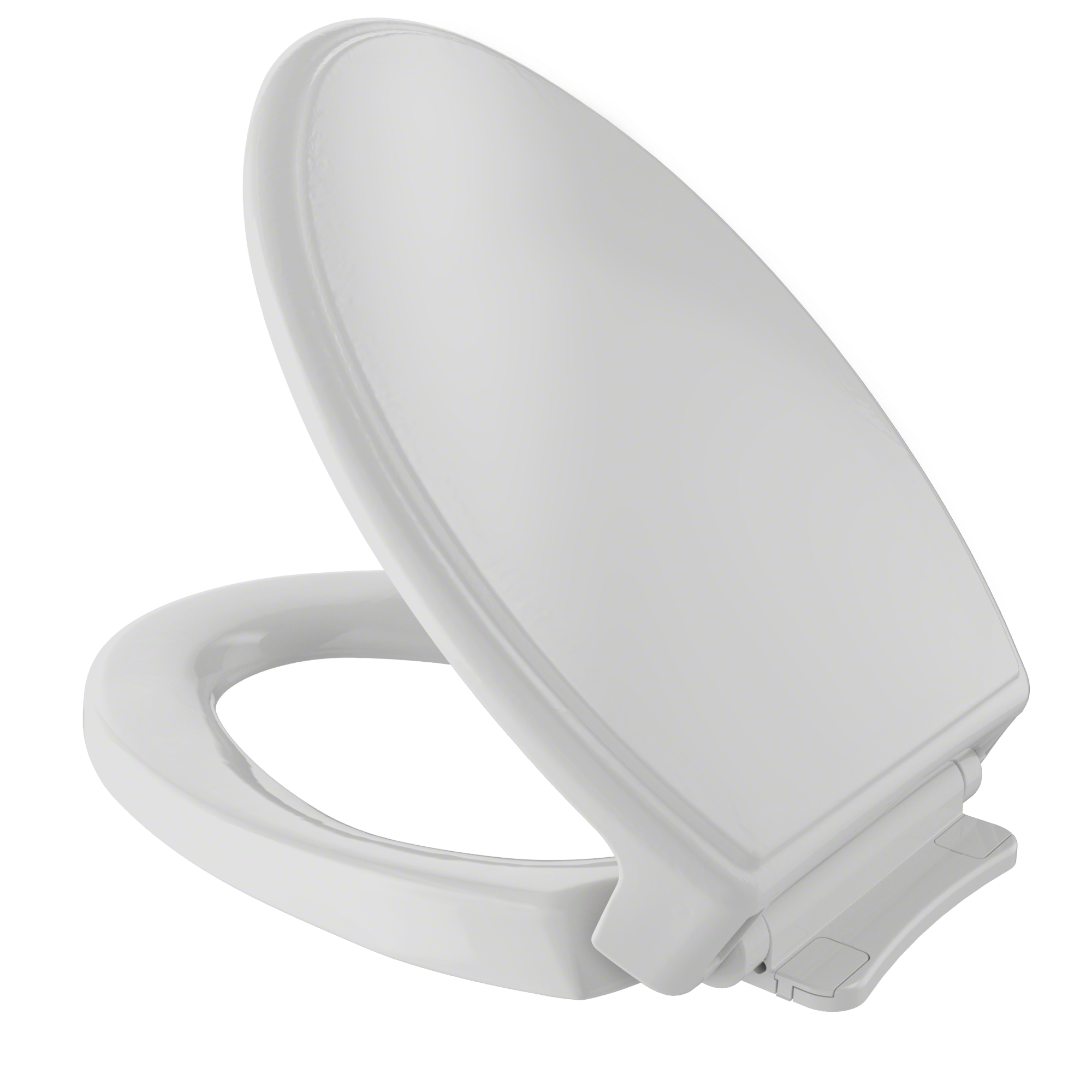 Asiento de inodoro alargado de plástico color blanco colonial con cierre suave de TOTO SS154-11