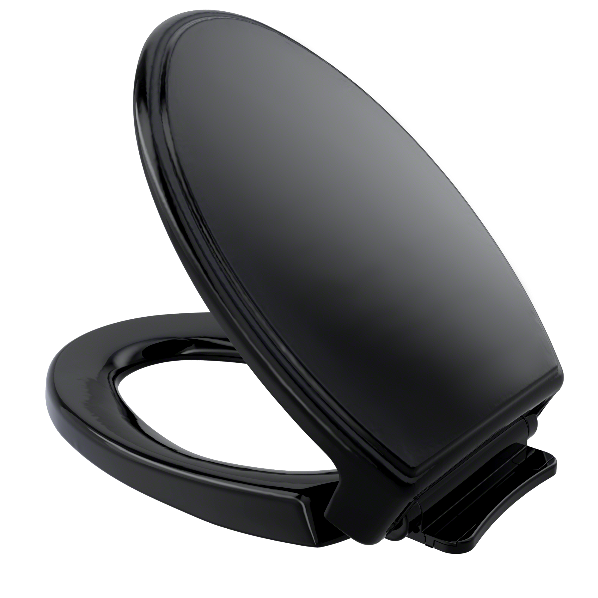 Asiento de baño alargado de plástico color ébano con cierre suave de TOTO SS154-51
