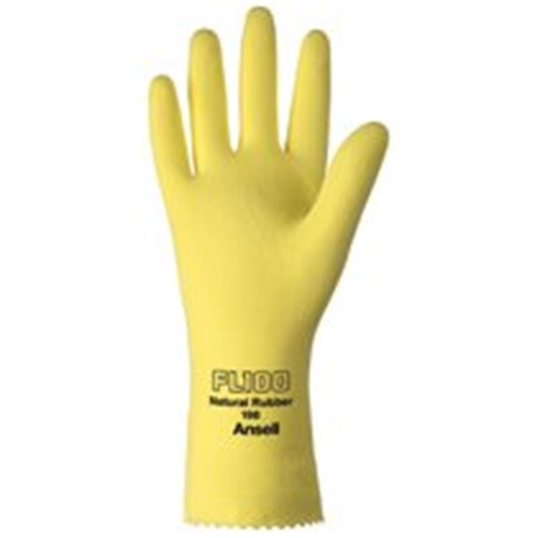 Guantes de látex sin soporte Ansell 012-198-8; 8; Látex natural; Forro de felpa; Amarillo - 012-198-8