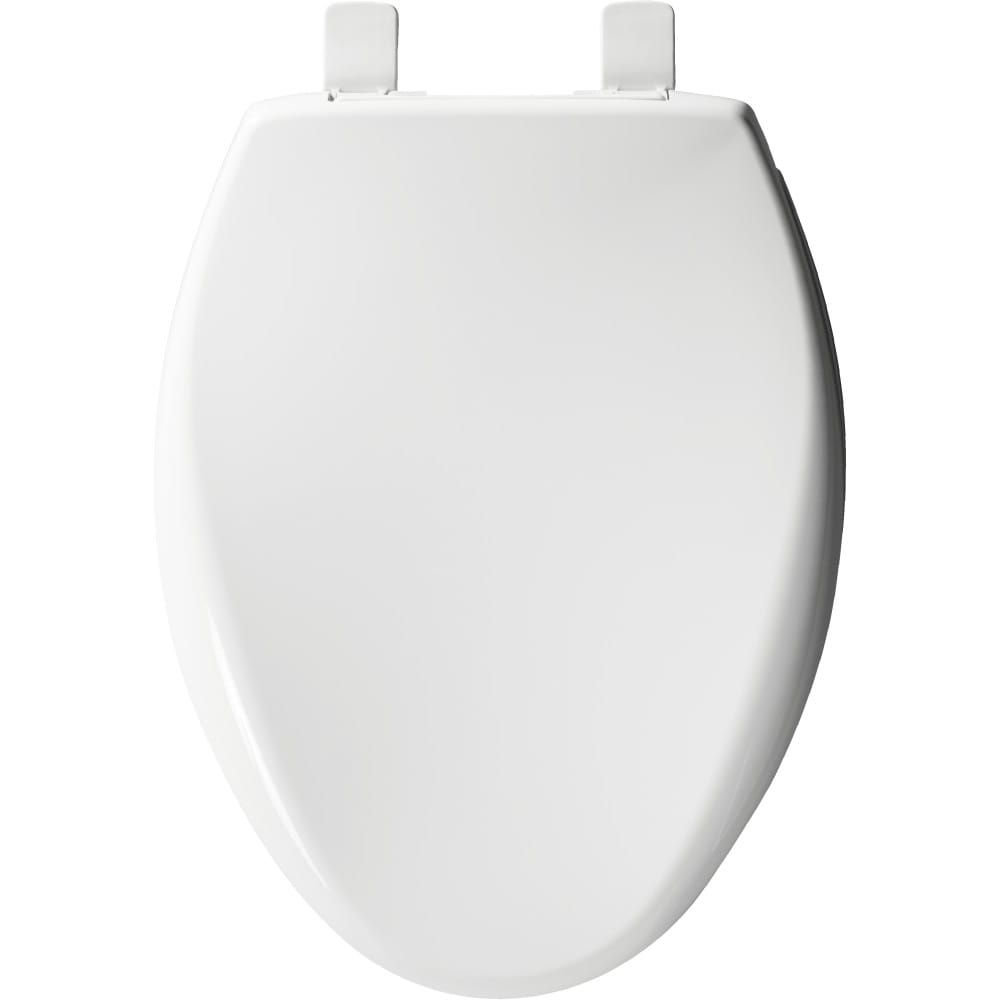 Asiento de baño alargado de plástico blanco con cierre suave Affinity de Mayfair 17204SLEC 000