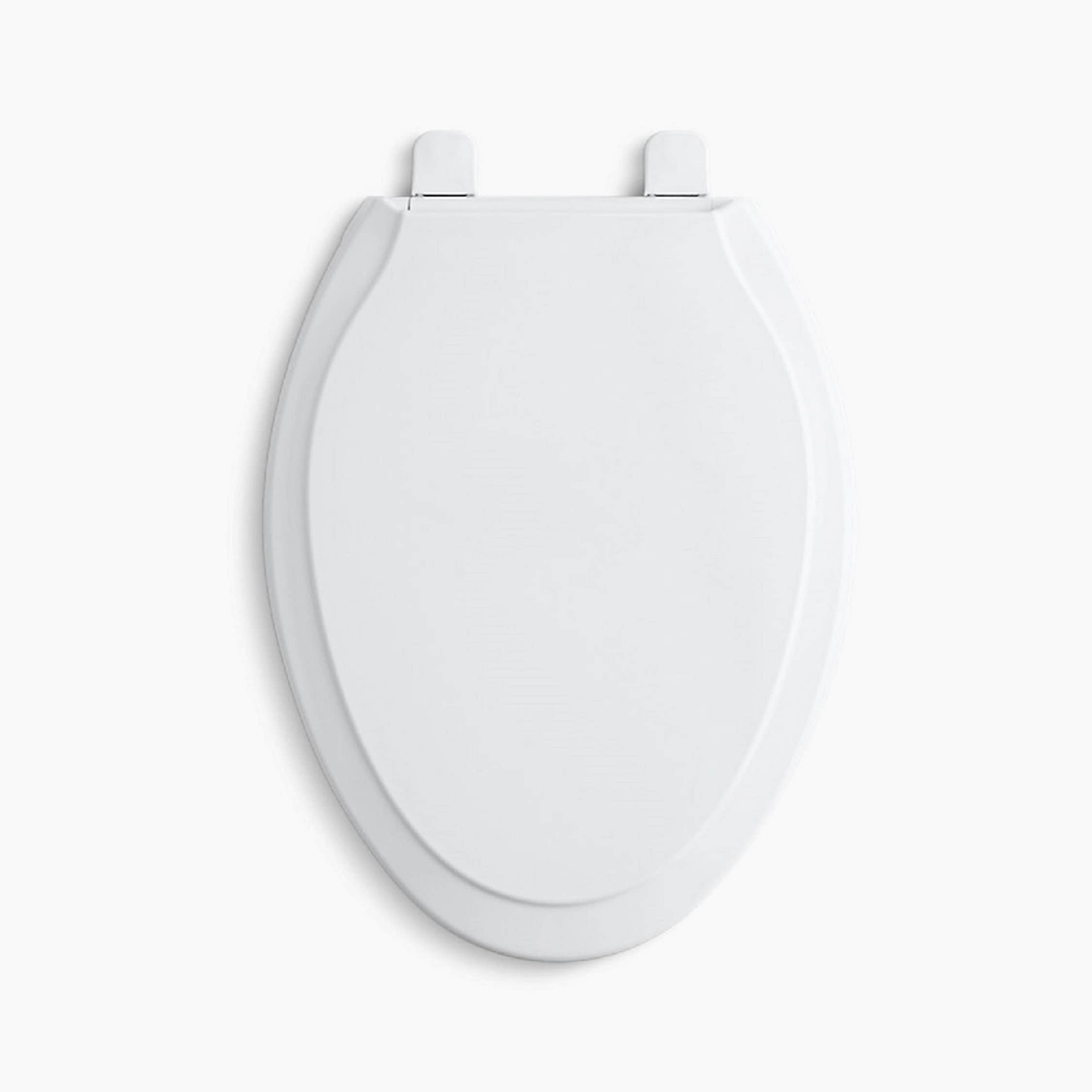 Asiento de inodoro alargado de cierre suave de plástico blanco KOHLER 4734-RL-0
