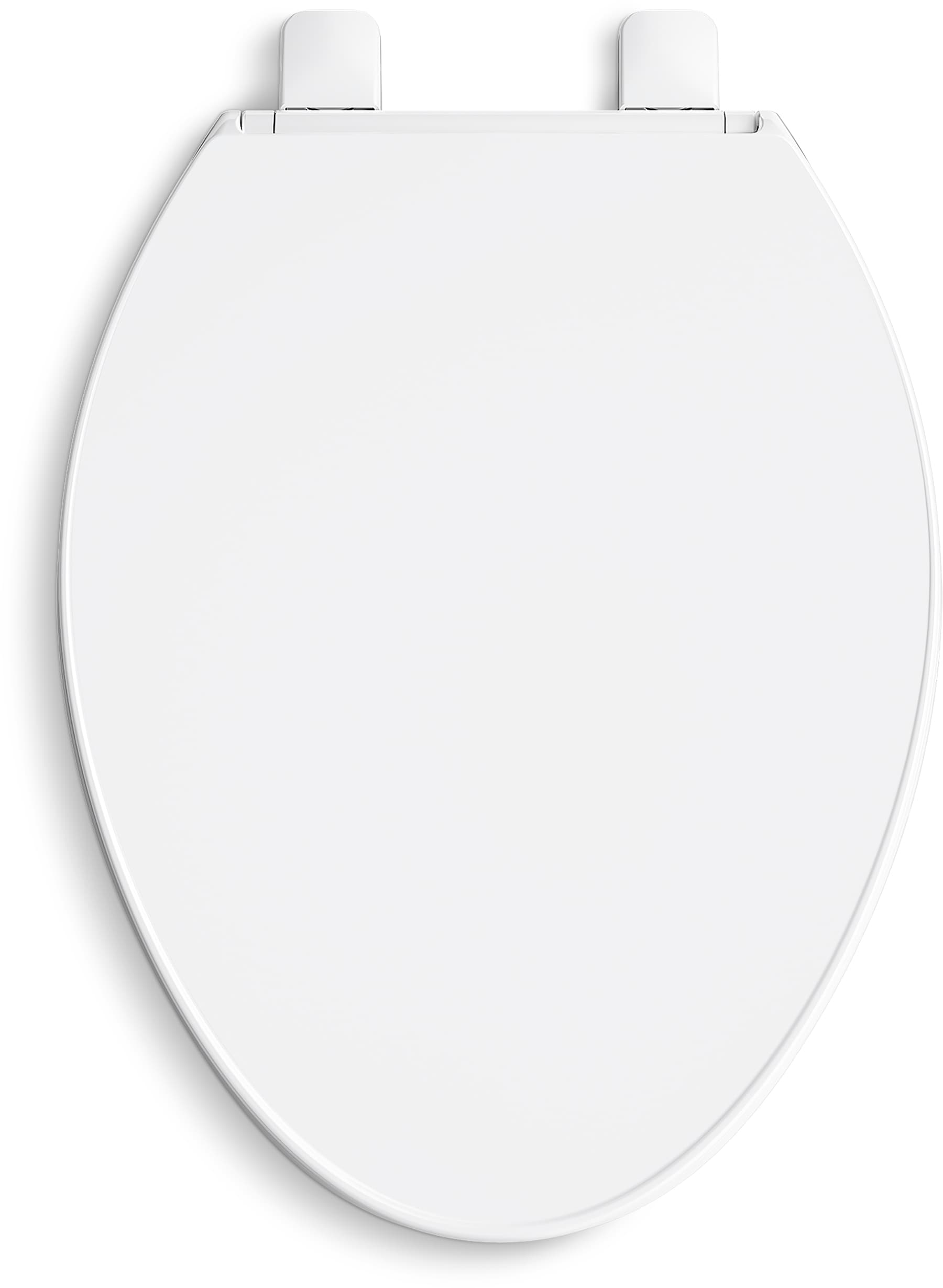 Asiento de inodoro alargado de cierre suave en plástico blanco KOHLER Border K-24495-A-0