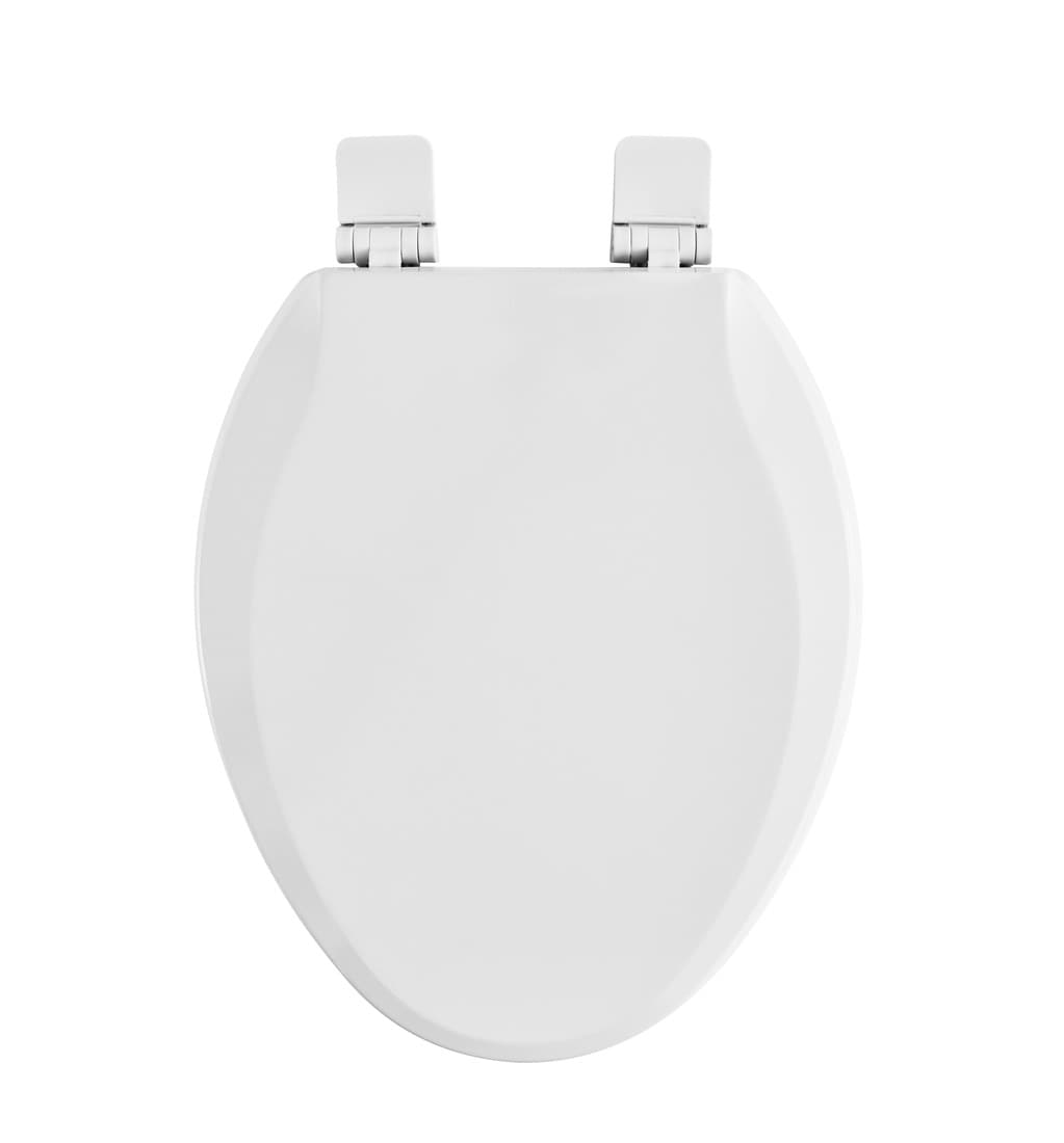 Asiento de baño alargado de madera en blanco suave con cierre lento Bedminster de American Standard 5269A65DL.020