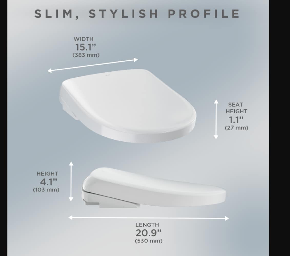 Asiento de inodoro con bidet eléctrico y calefacción, redondo, de plástico en color blanco algodón de TOTO WASHLET SW4725-01