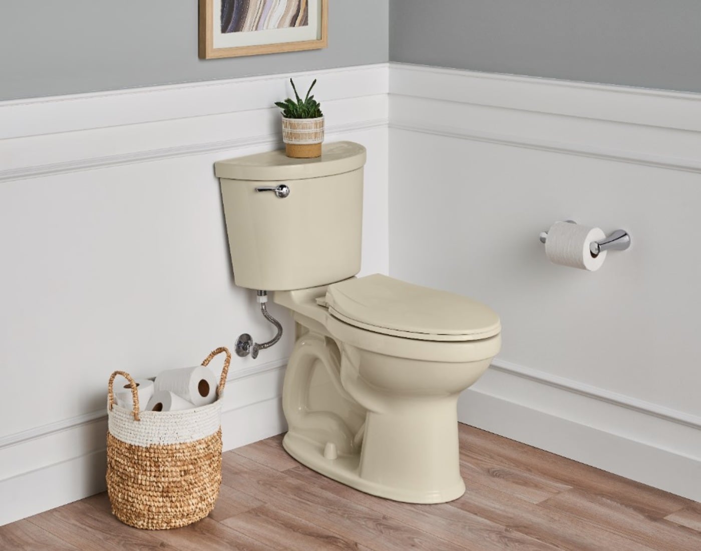 Asiento de inodoro alargado de plástico resistente MightyTuff de American Standard con cierre suave 5267A60CL.021