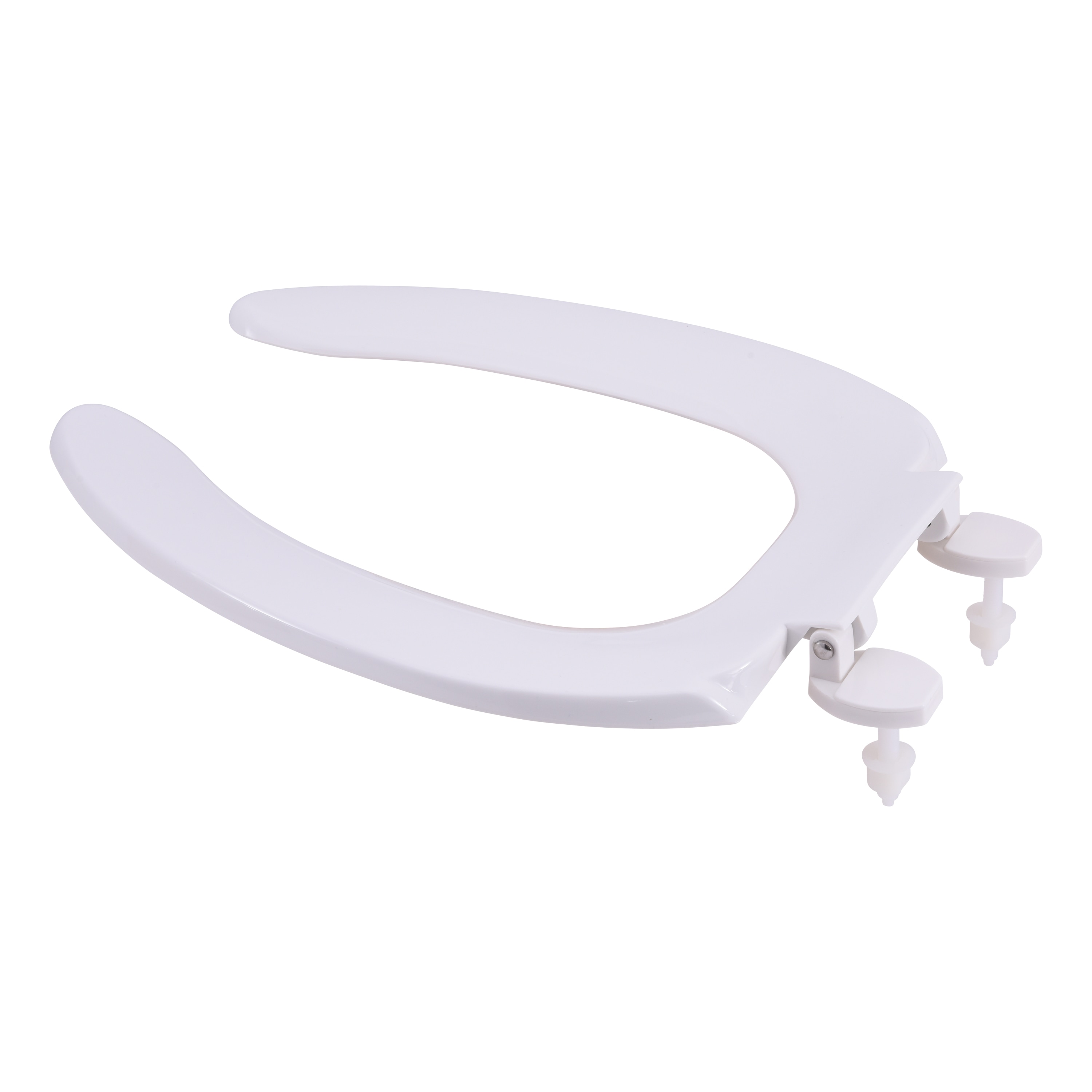 Asiento de inodoro alargado de plástico blanco EZ-FLO 65914