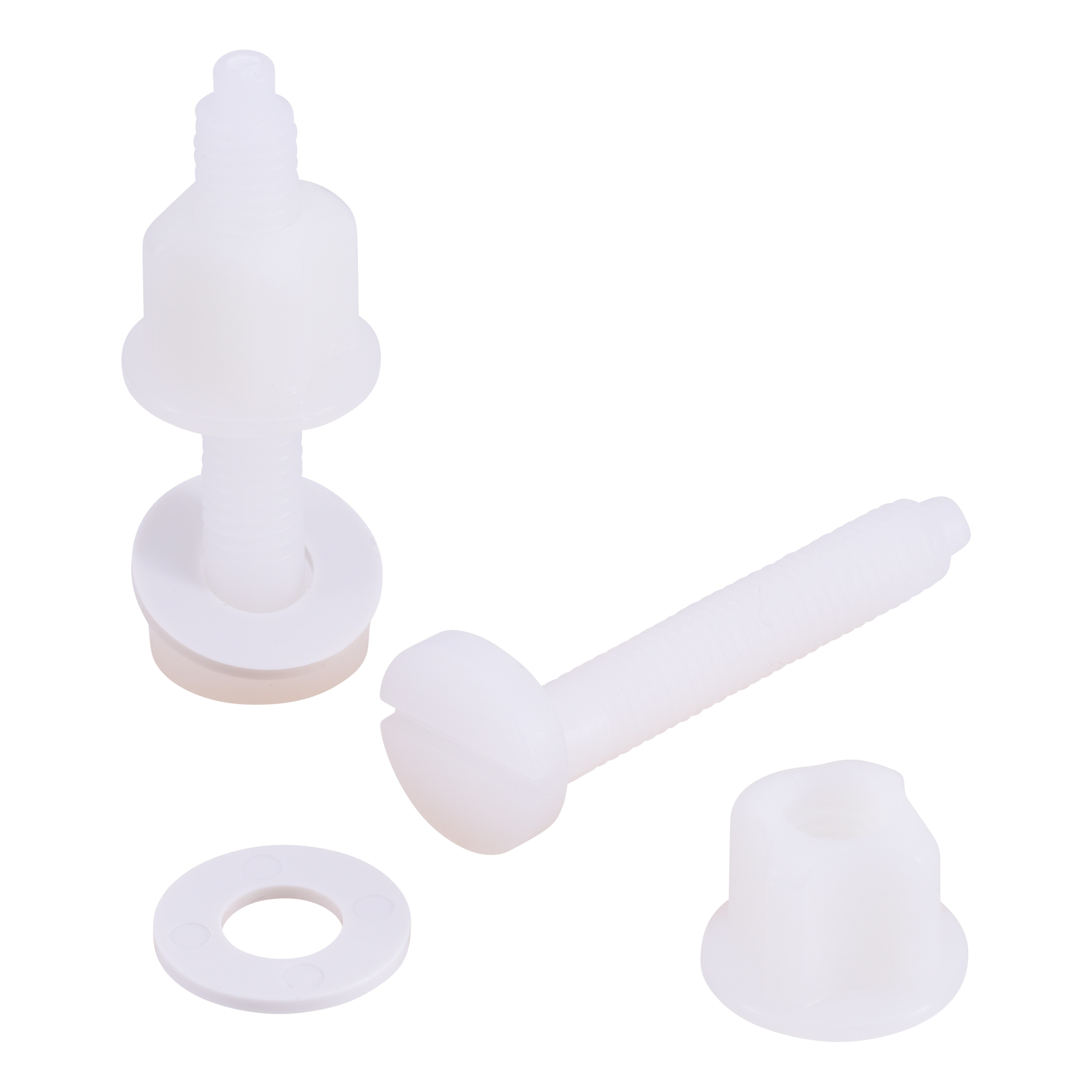 Asiento de inodoro alargado de plástico blanco EZ-FLO 65914