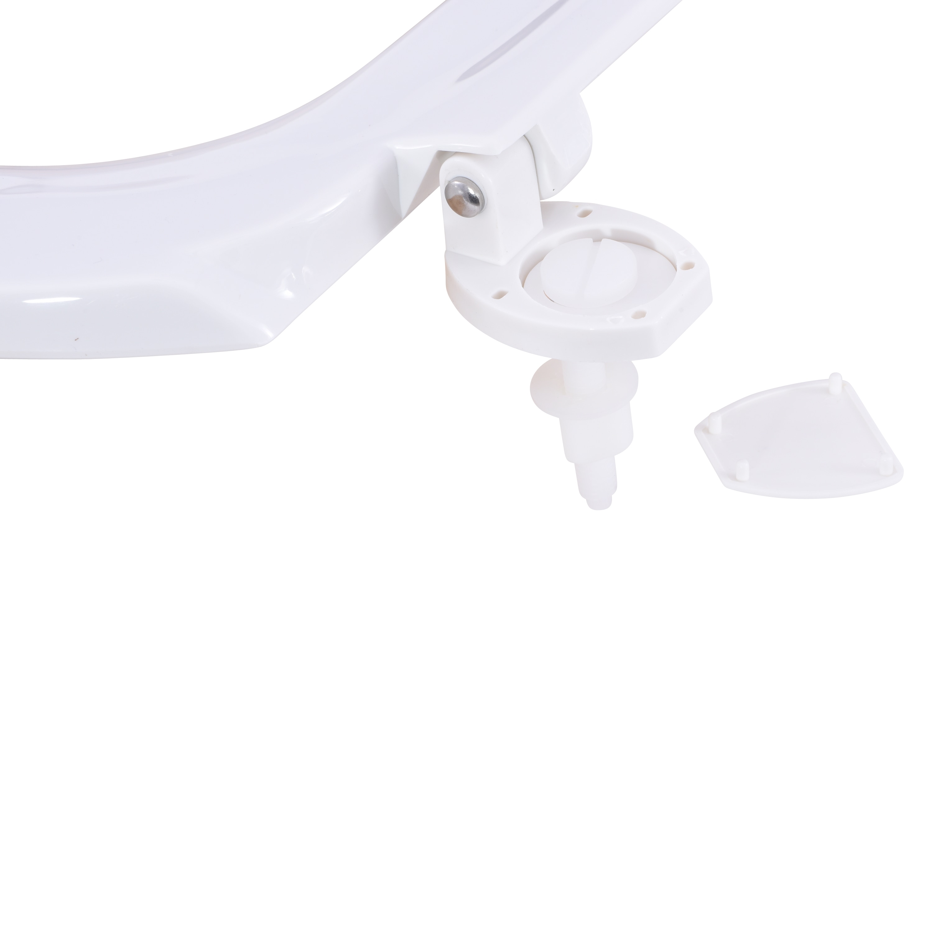 Asiento de inodoro alargado de plástico blanco EZ-FLO 65914