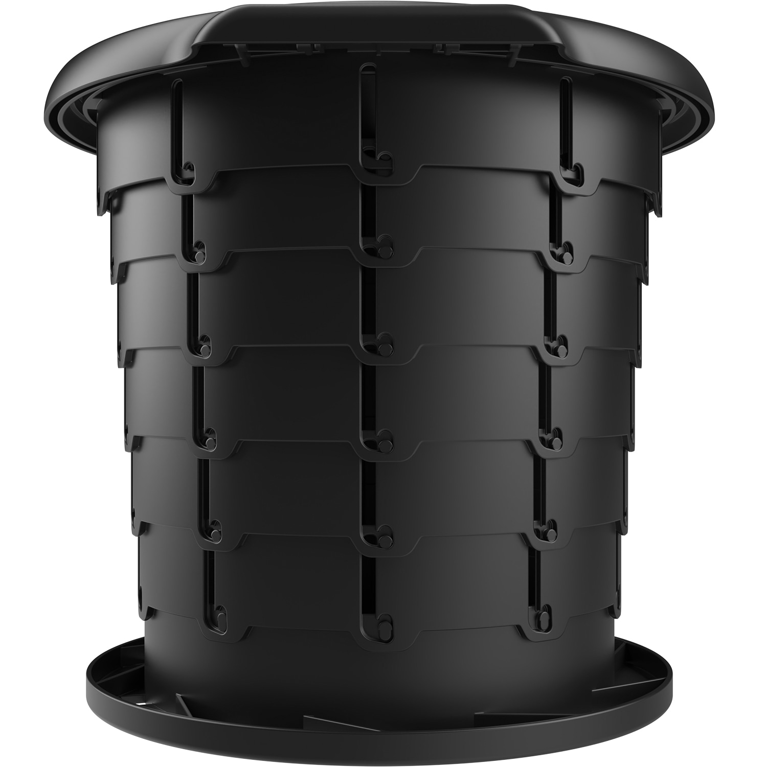 Asiento de baño de plástico negro redondo para asiento de inodoro DUNNY-BUNDLE