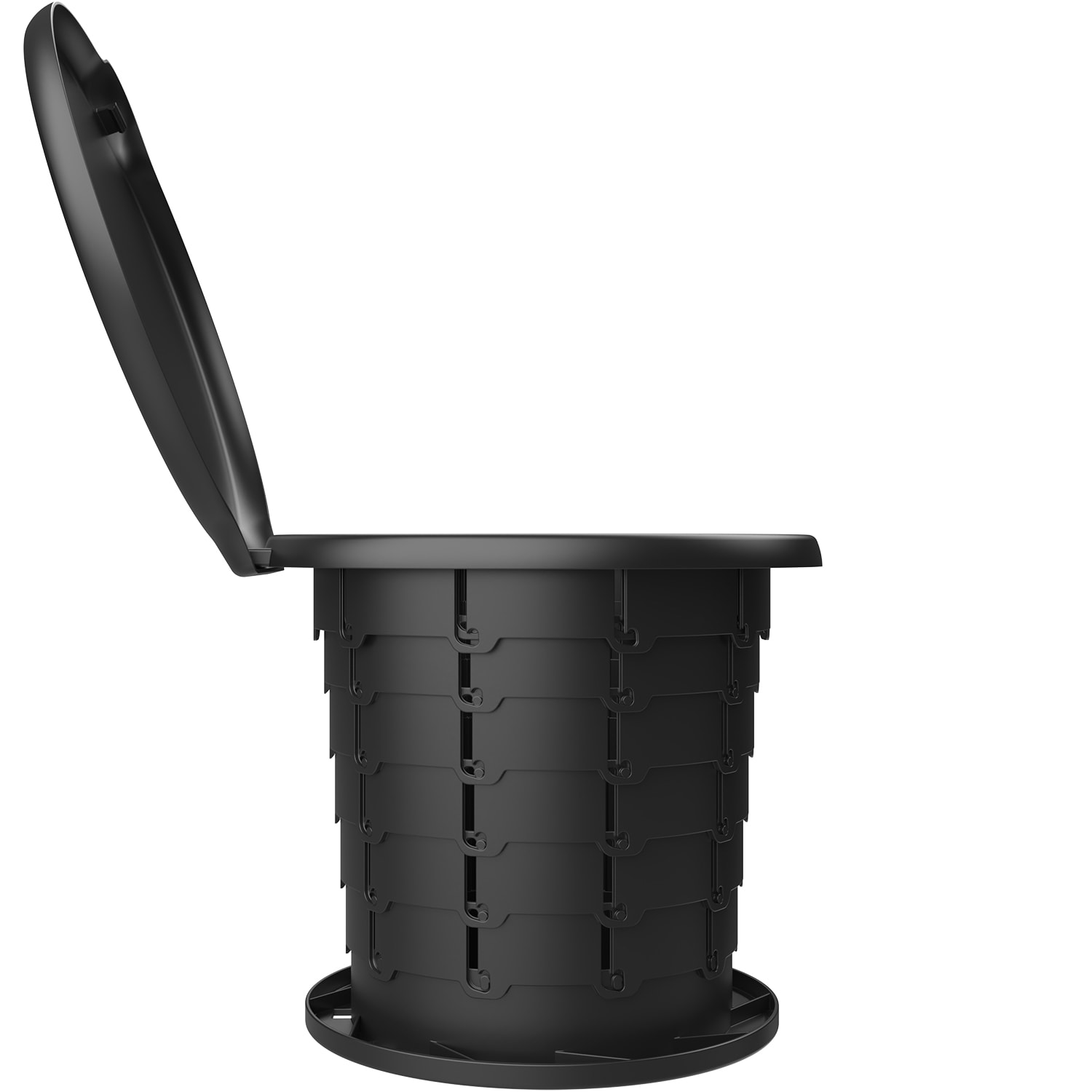 Asiento de baño de plástico negro redondo para asiento de inodoro DUNNY-BUNDLE