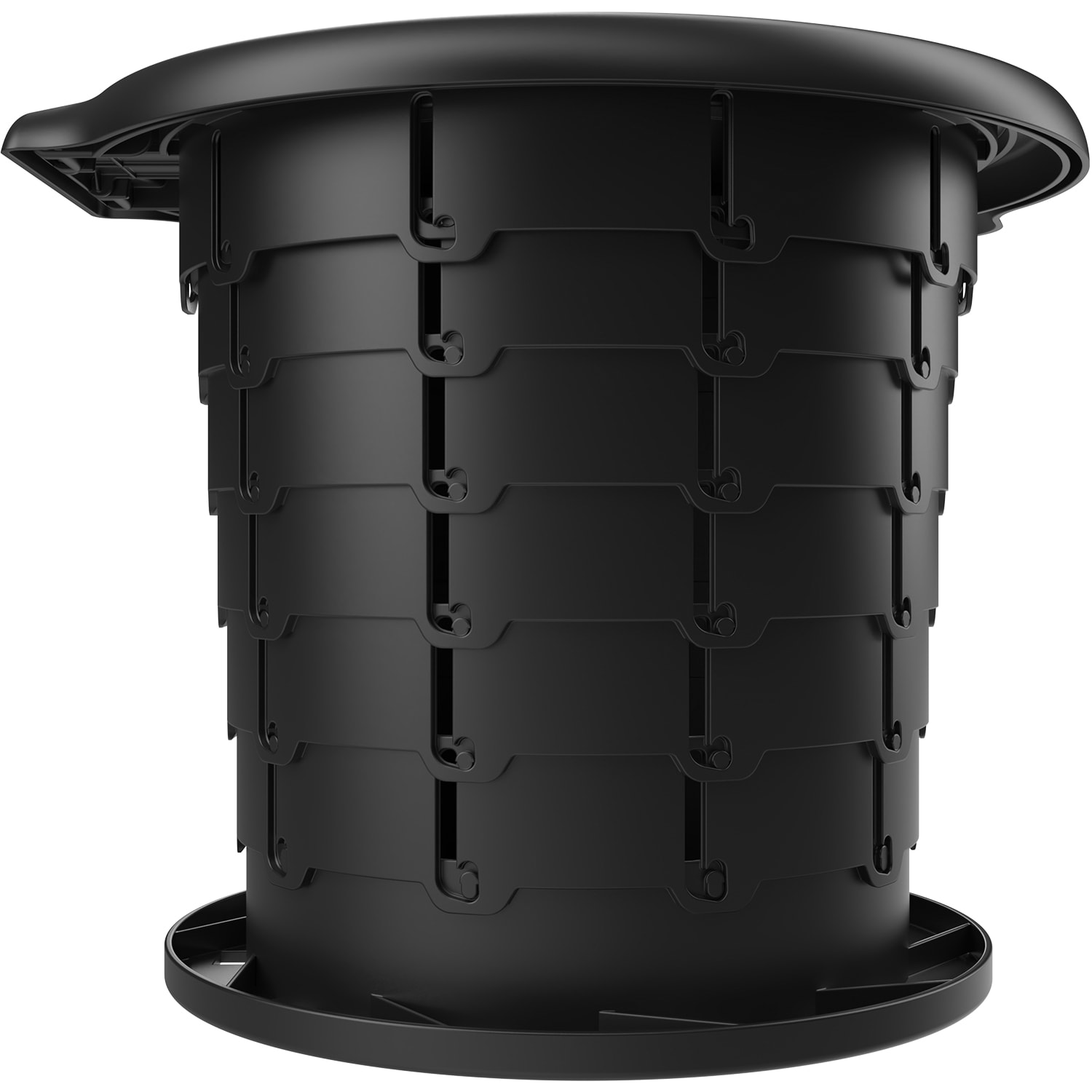 Asiento de baño de plástico negro redondo para asiento de inodoro DUNNY-BUNDLE