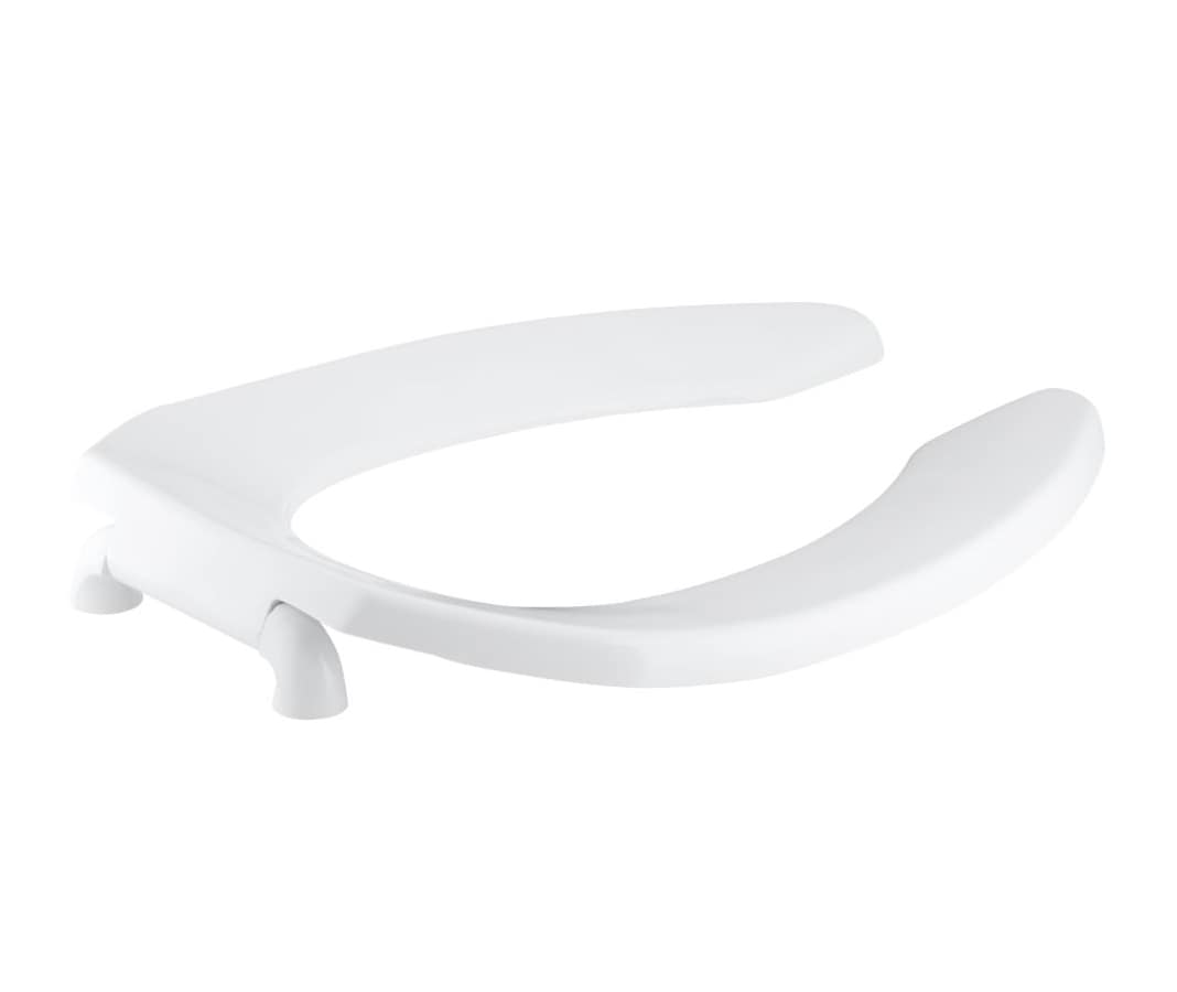 Asiento de inodoro alargado de plástico blanco Lustra KOHLER 4670-CA-0
