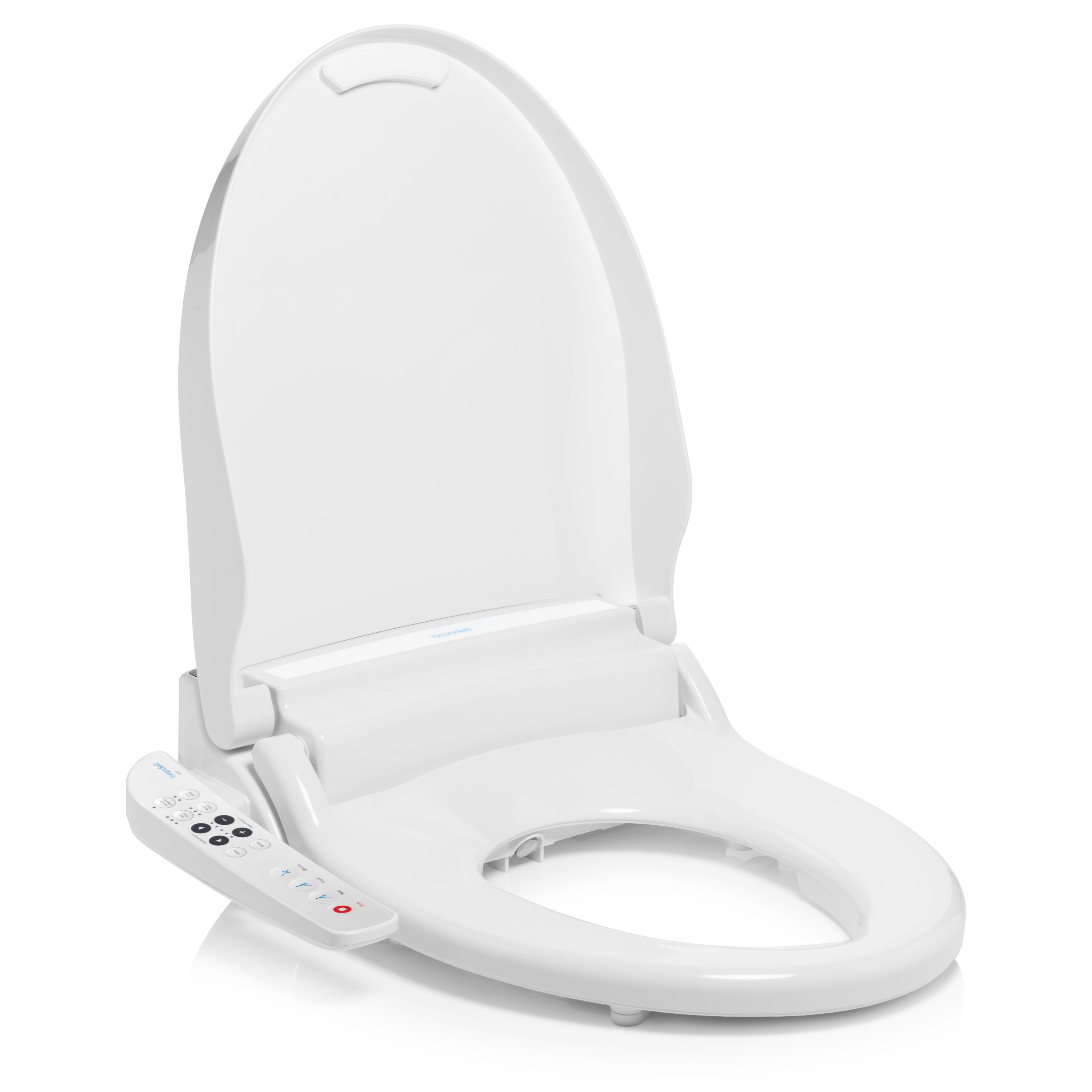Asiento de Bidé con Calentador y Cierre Suave para Inodoro Alargado de Plástico Blanco Brondell BL67-EW