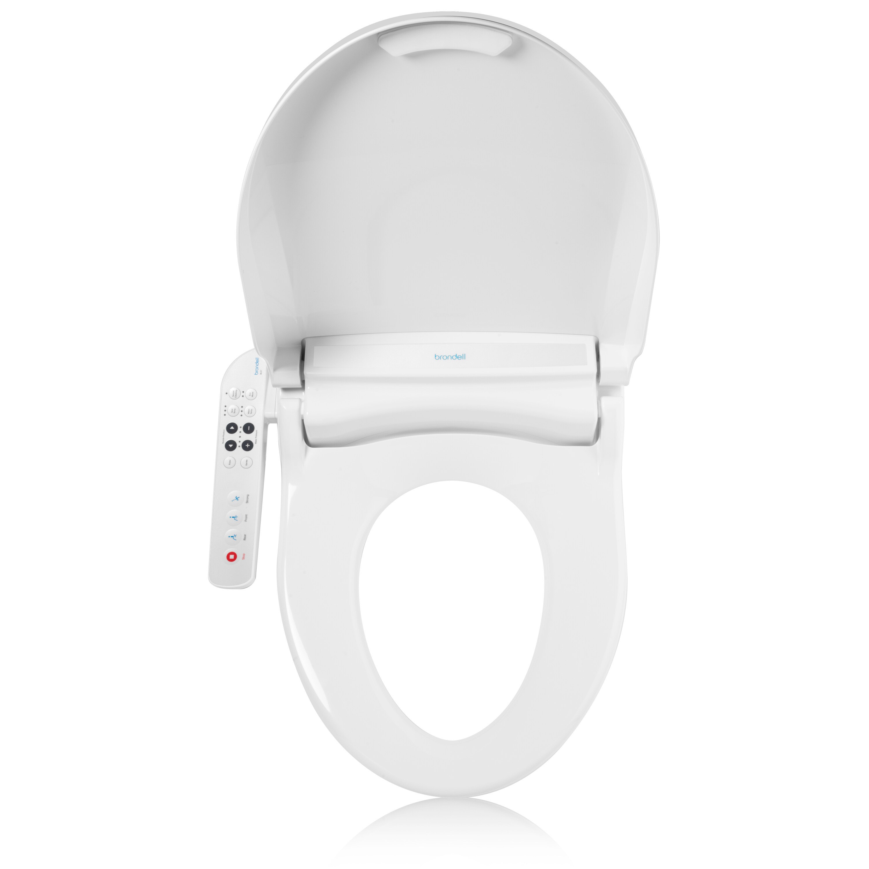 Asiento de Bidé con Calentador y Cierre Suave para Inodoro Alargado de Plástico Blanco Brondell BL67-EW
