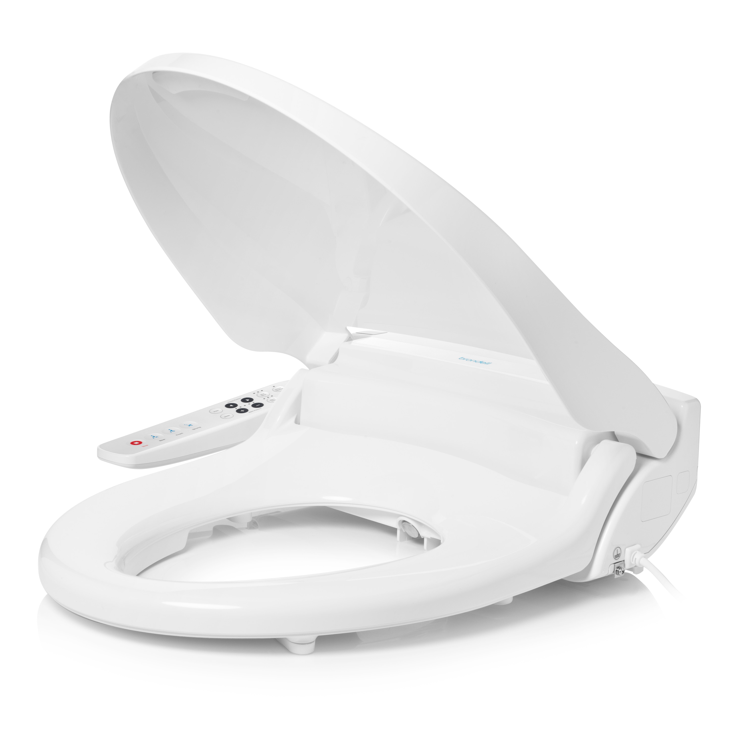 Asiento de Bidé con Calentador y Cierre Suave para Inodoro Alargado de Plástico Blanco Brondell BL67-EW