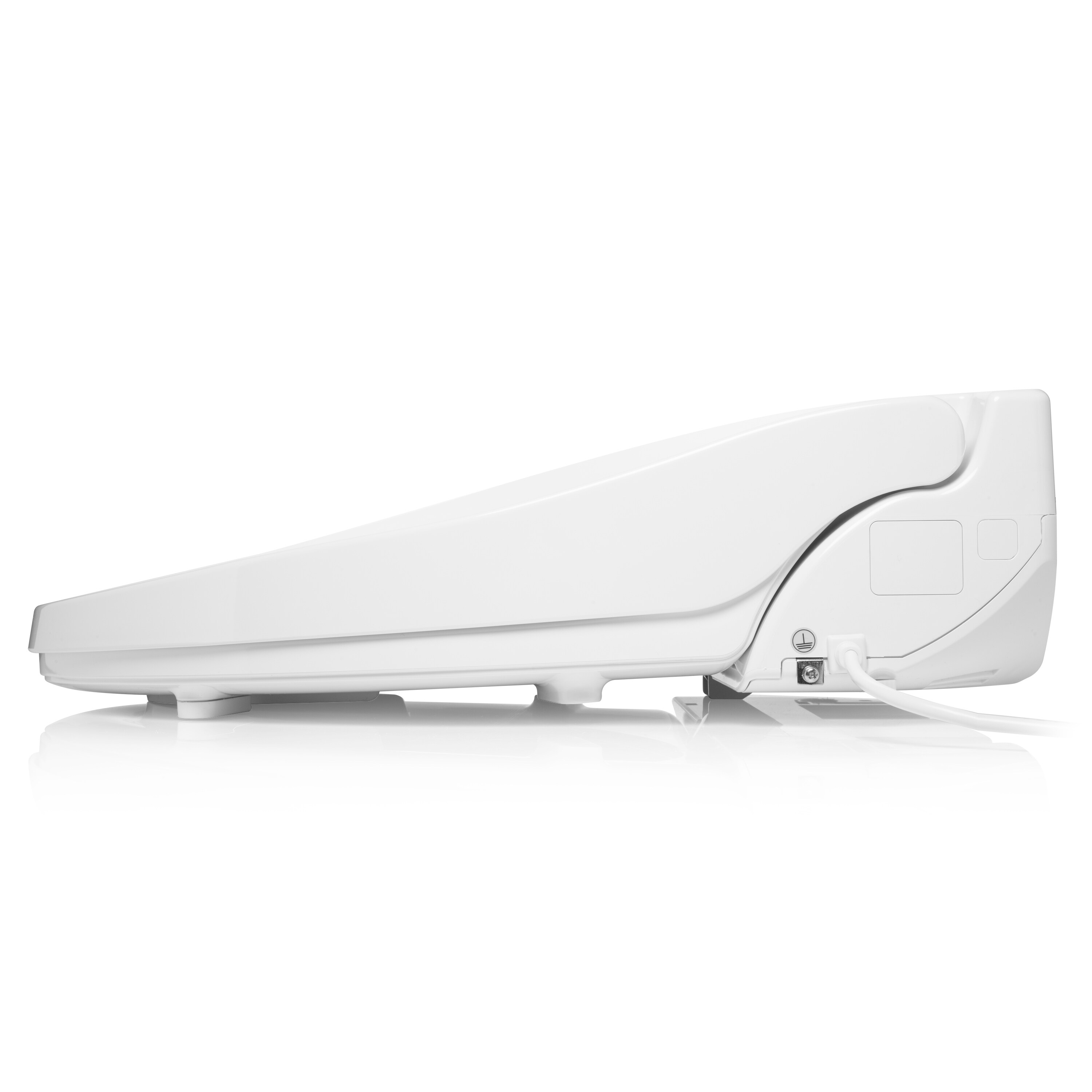Asiento de Bidé con Calentador y Cierre Suave para Inodoro Alargado de Plástico Blanco Brondell BL67-EW