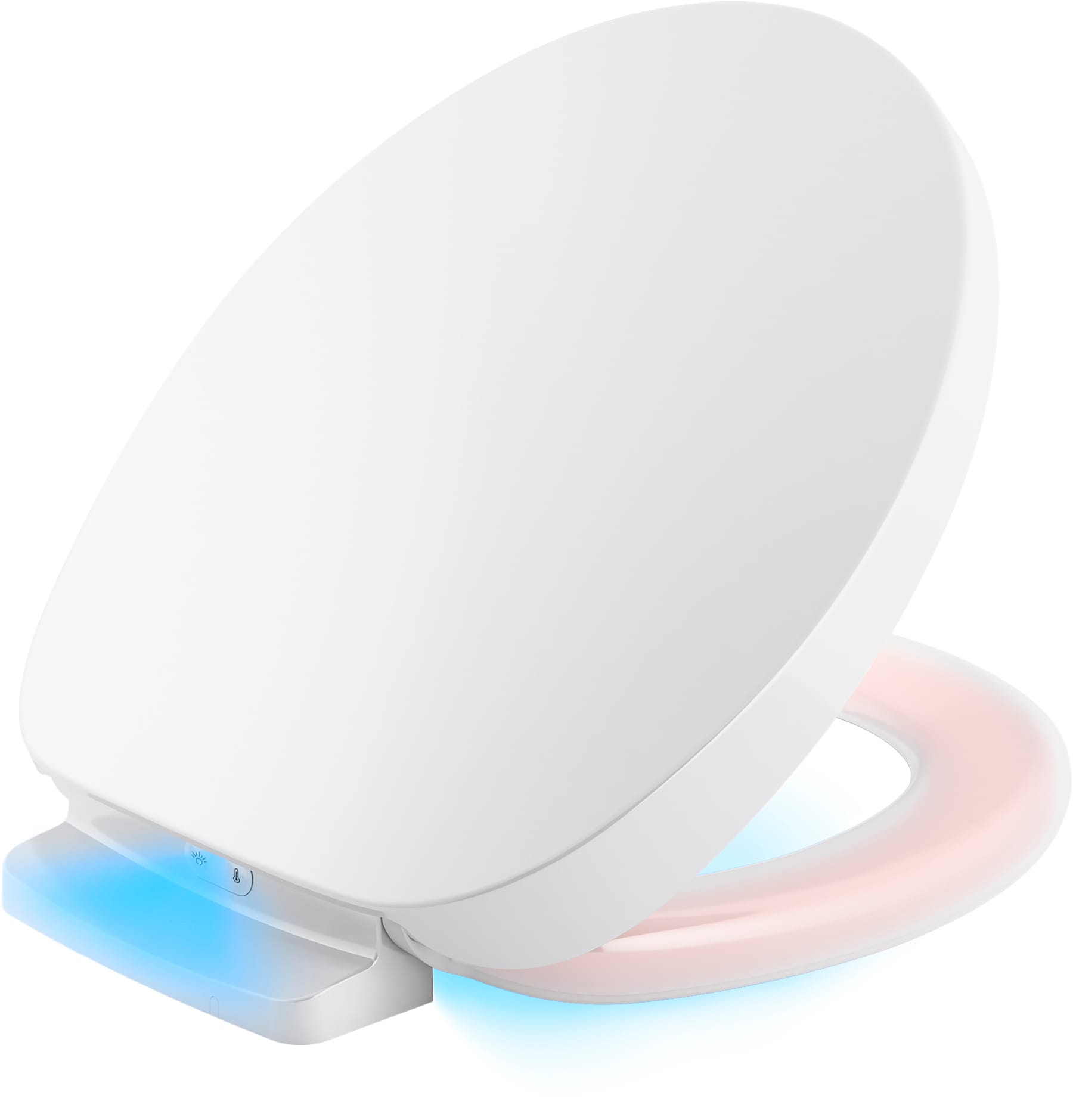 Asiento de Inodoro Calefaccionado Redondo Blanco de Plástico KOHLER PureWarmth, Compatible con Tecnología Smart Close Suave - Modelo K-10515-0