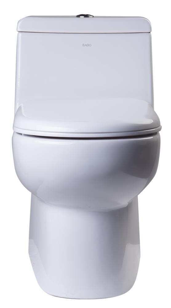 Asiento de inodoro alargado de plástico blanco con cierre suave - EAGO R-351SEAT
