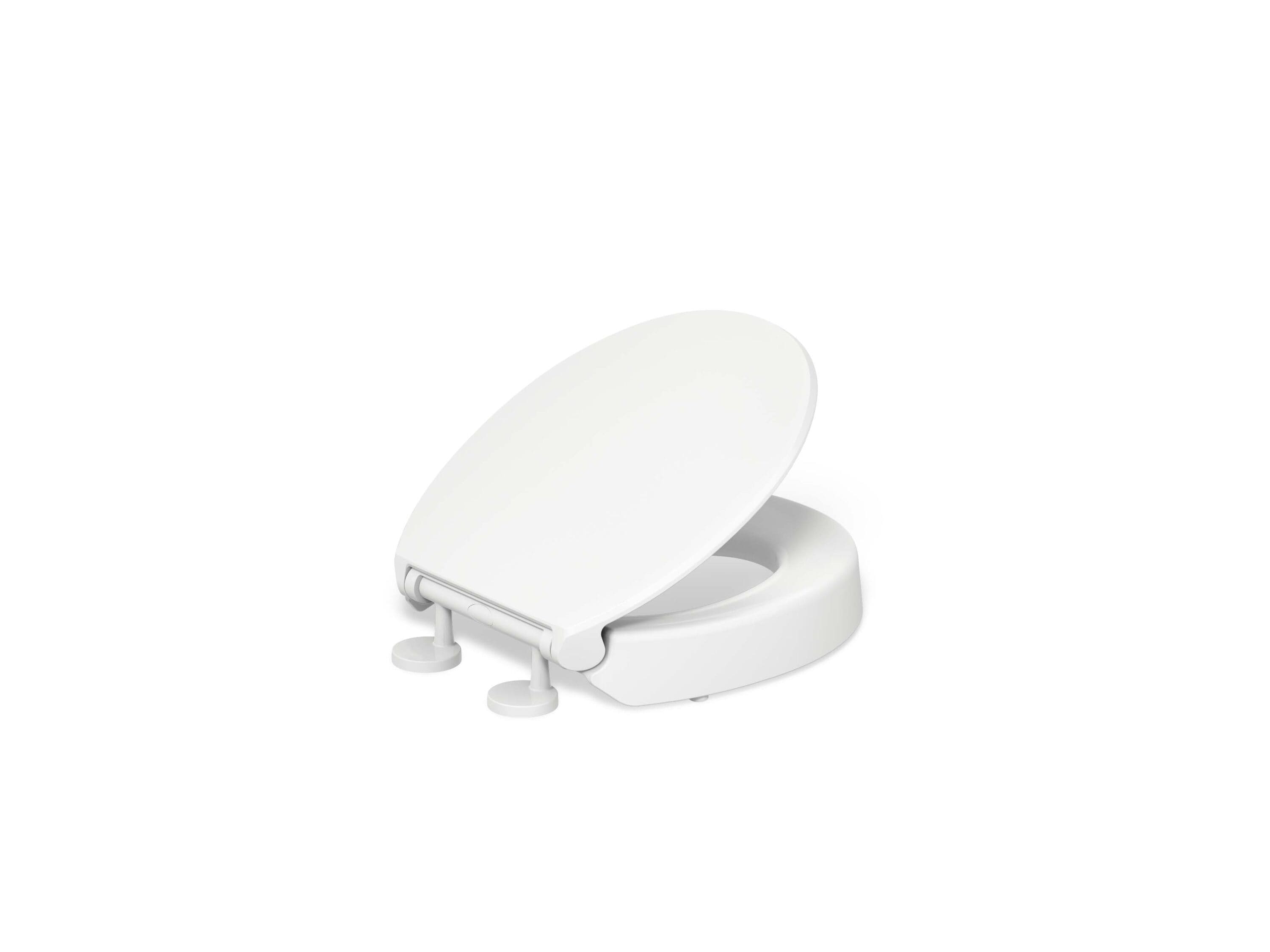 Asiento de inodoro redondo de plástico blanco con cierre suave Hyten de KOHLER