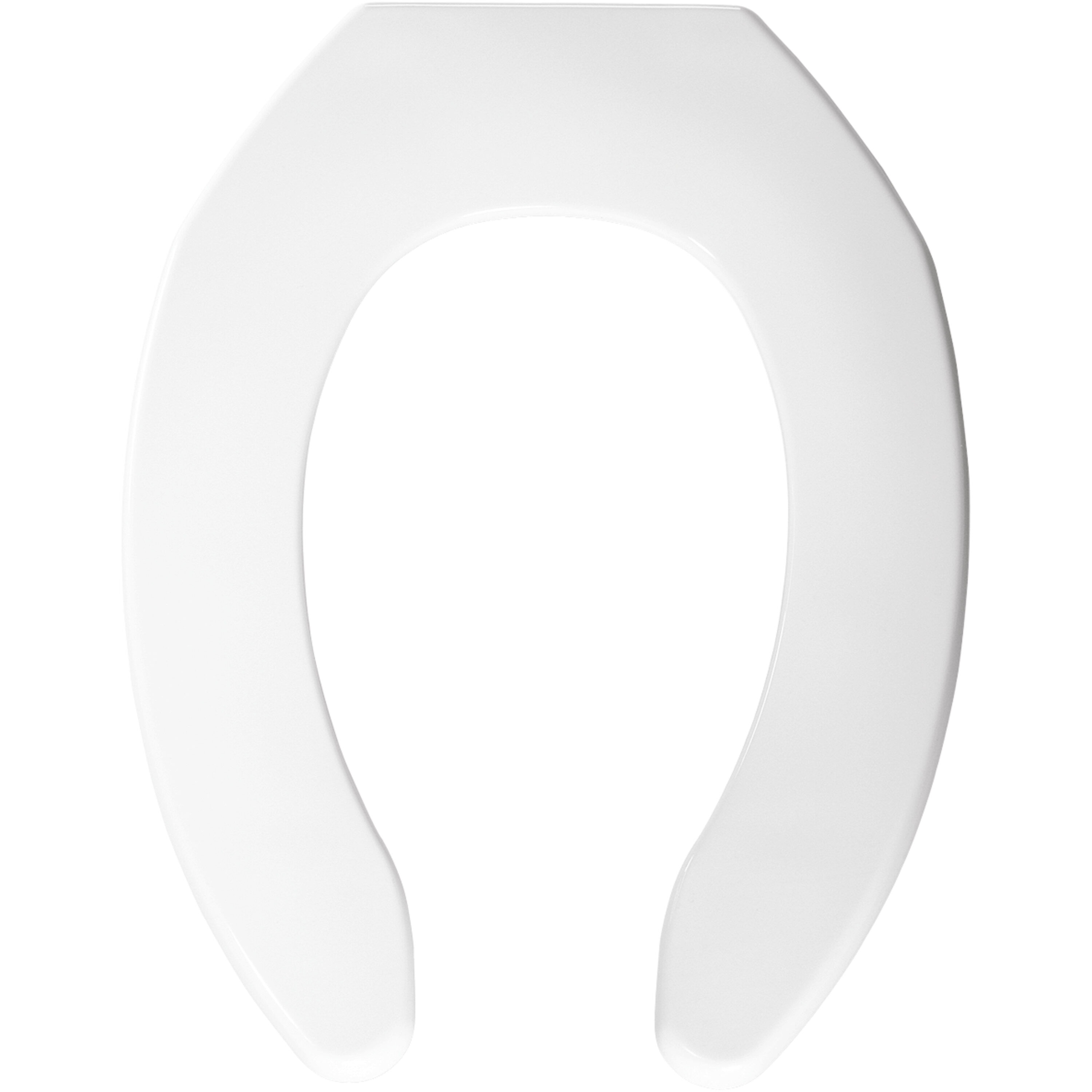 Asiento de baño alargado de plástico blanco Bemis 1055 000