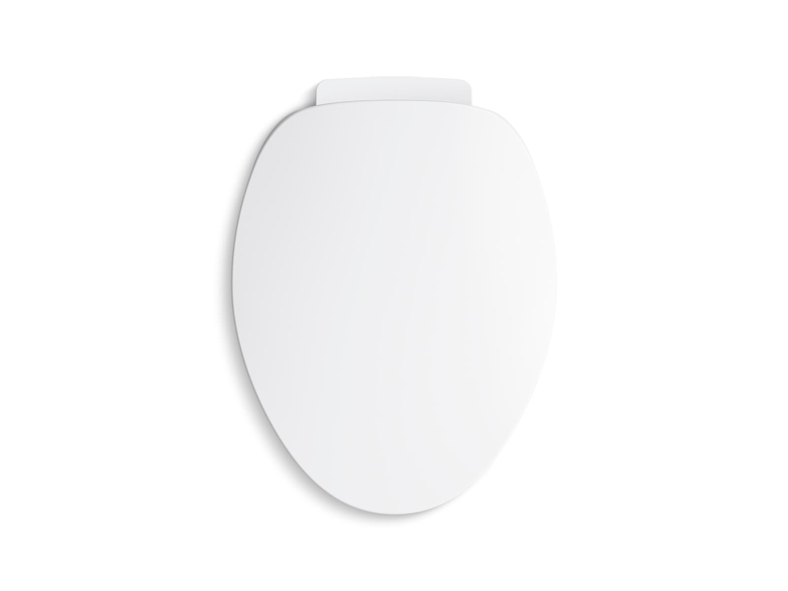 Asiento de inodoro alargado con cierre suave y calefacción inteligente compatible Purewarmth de KOHLER en plástico blanco