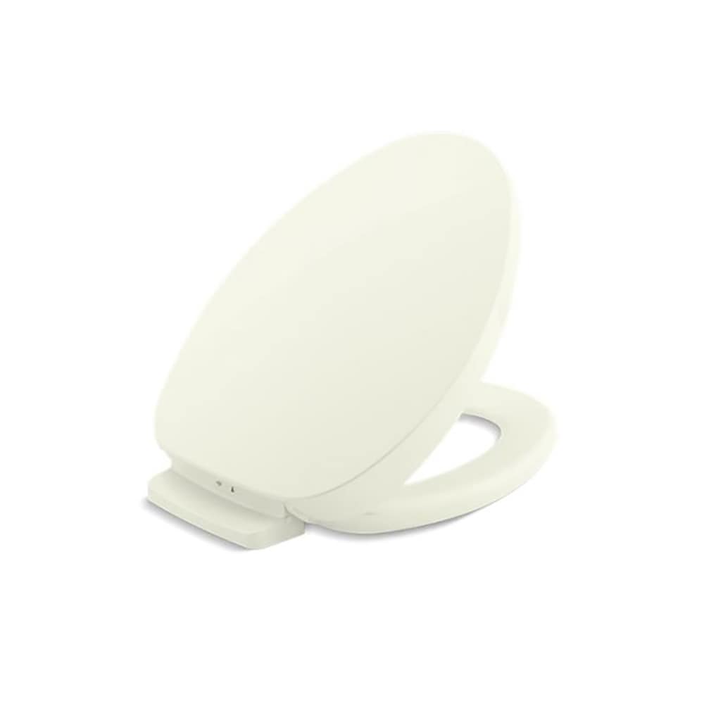 Asiento de Inodoro Caliente con Cierre Suave y Compatible con Tecnología Inteligente, Alargado, Color Crema de plástico KOHLER Purewarmth K-10349-96