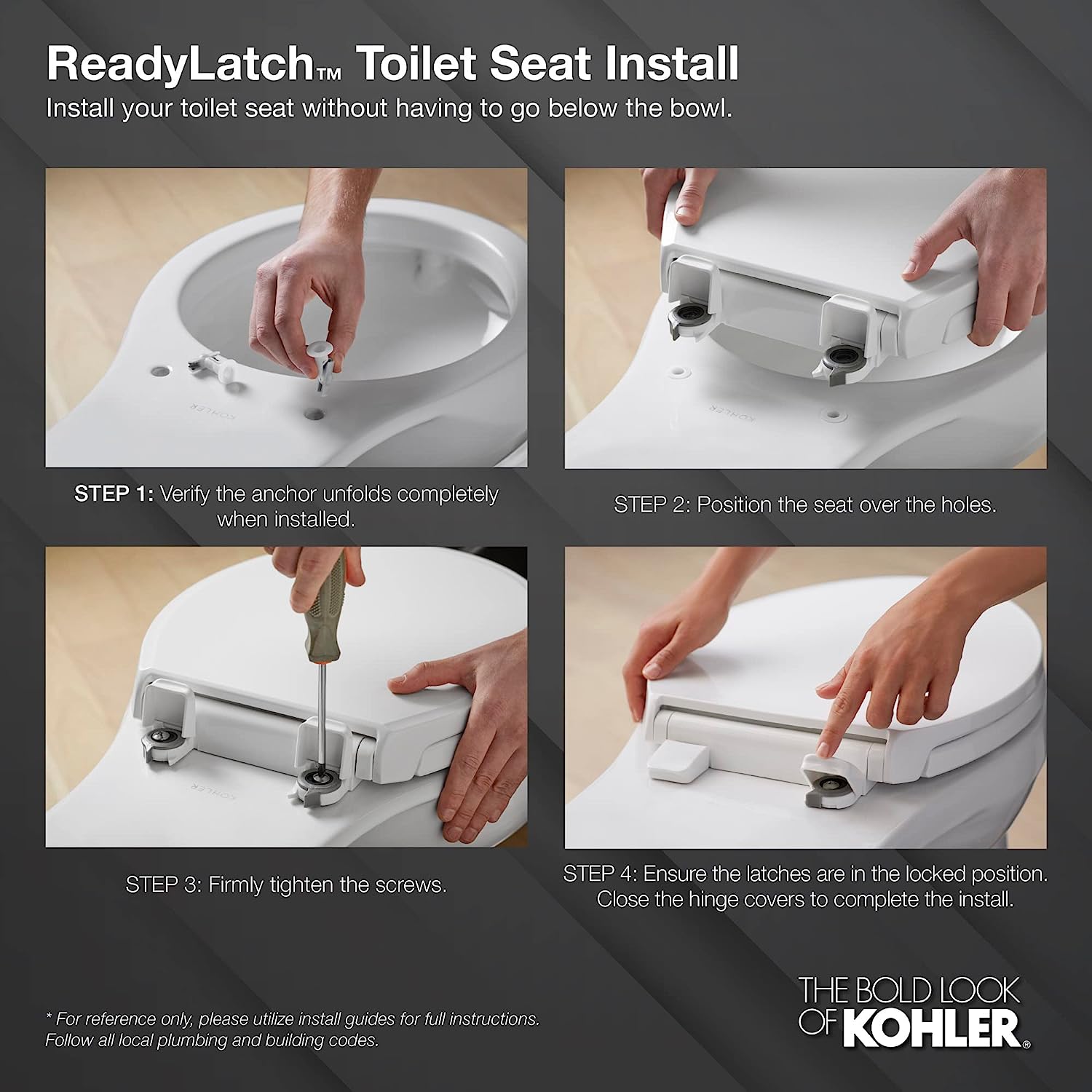 Asiento de inodoro alargado de cierre suave en plástico color crema KOHLER 4636-RL-96
