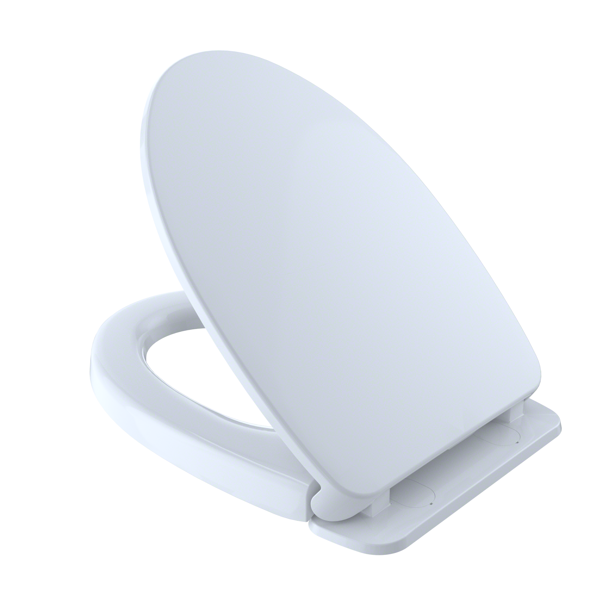 Asiento de Inodoro Alargado de Plástico Blanco con Cierre Suave de Algodón TOTO SS124-01