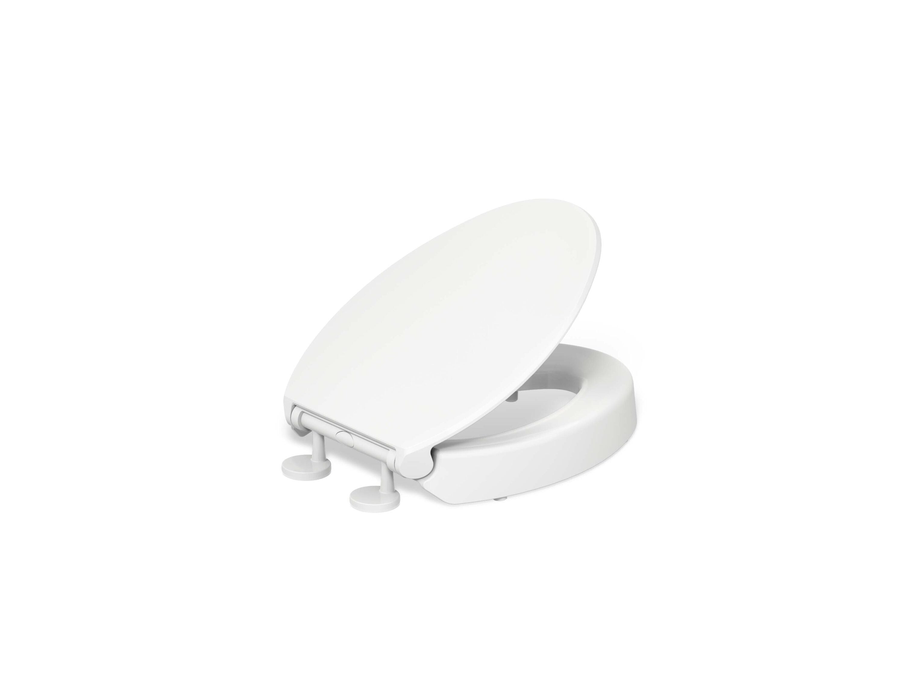 Asiento de inodoro alargado de cierre suave en plástico blanco Hyten de KOHLER 25875-0