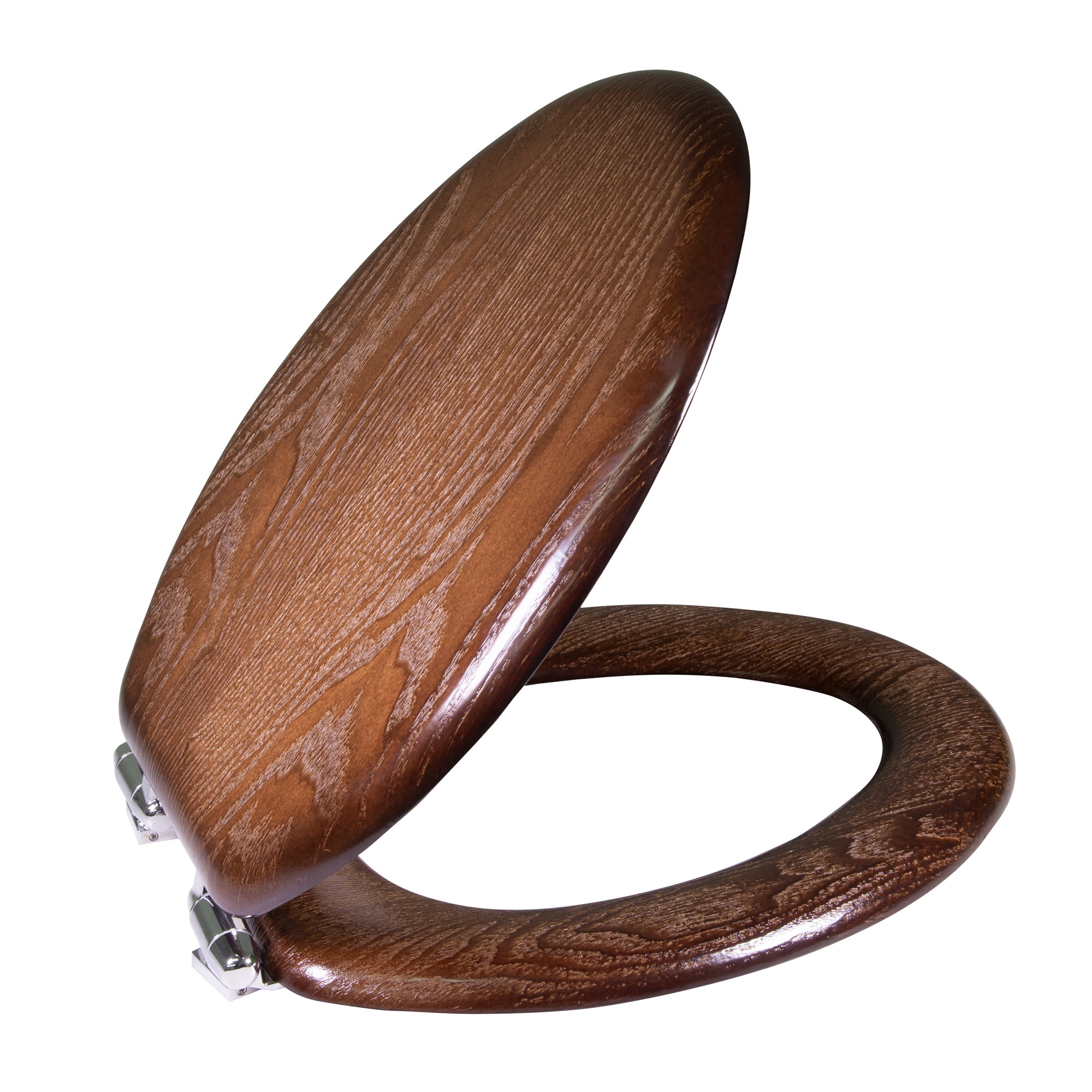 Asiento de baño alargado de cierre suave en madera de Java de Design House Dalton