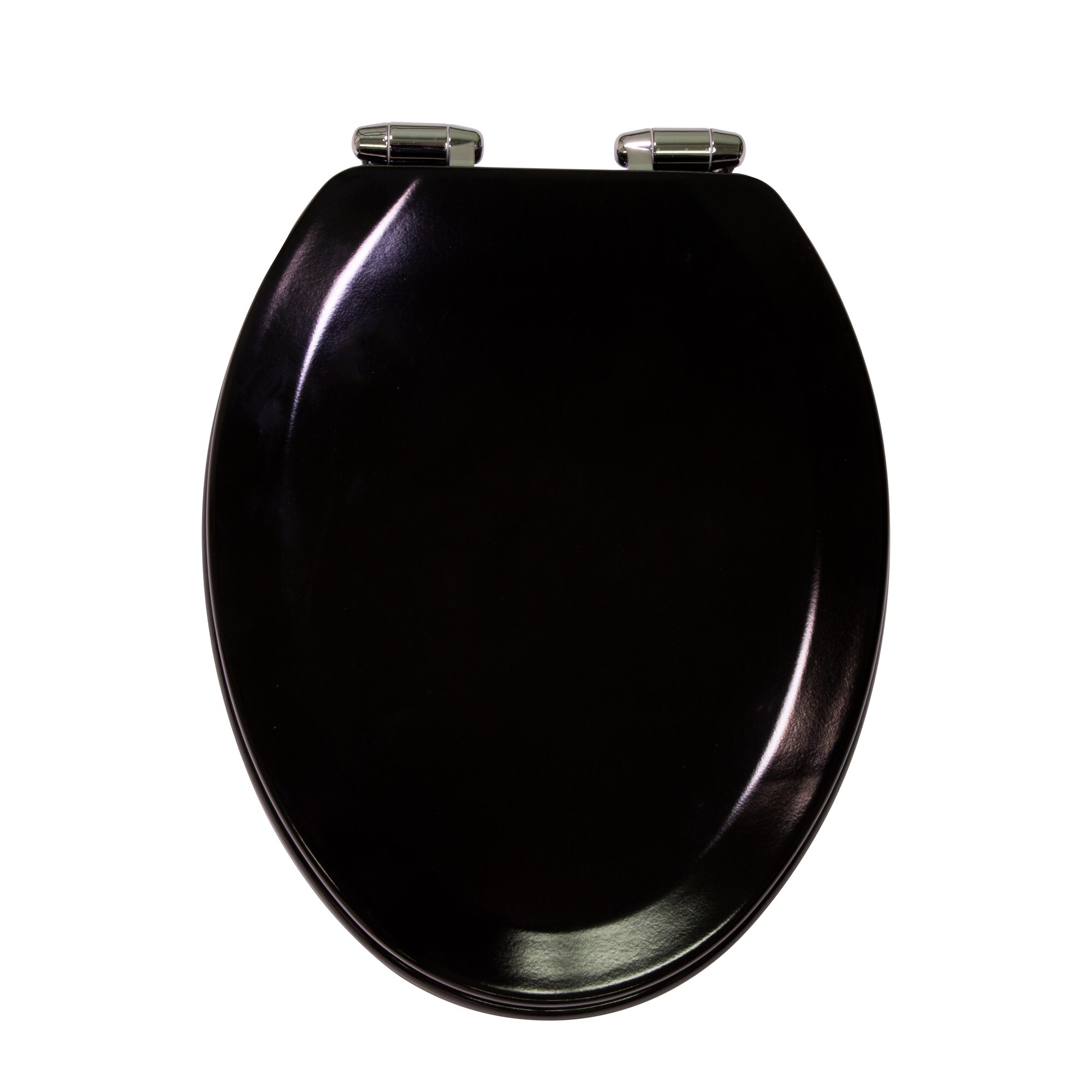 Asiento de baño alargado de madera negra con cierre suave de la casa de diseño Dalton 560235-BLK